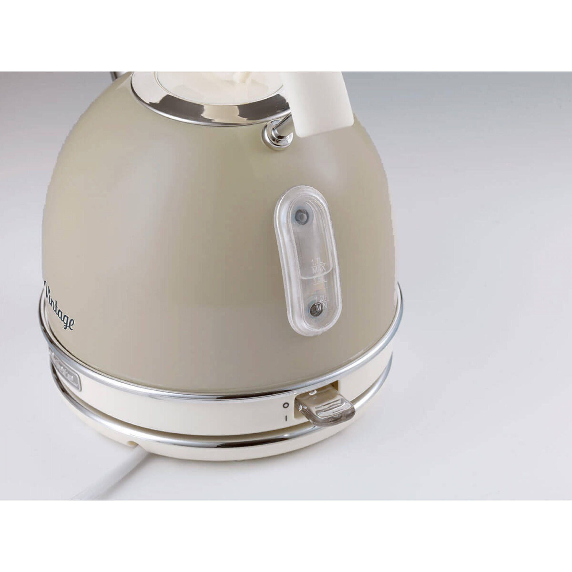 Vintage Wasserkocher Beige, rund