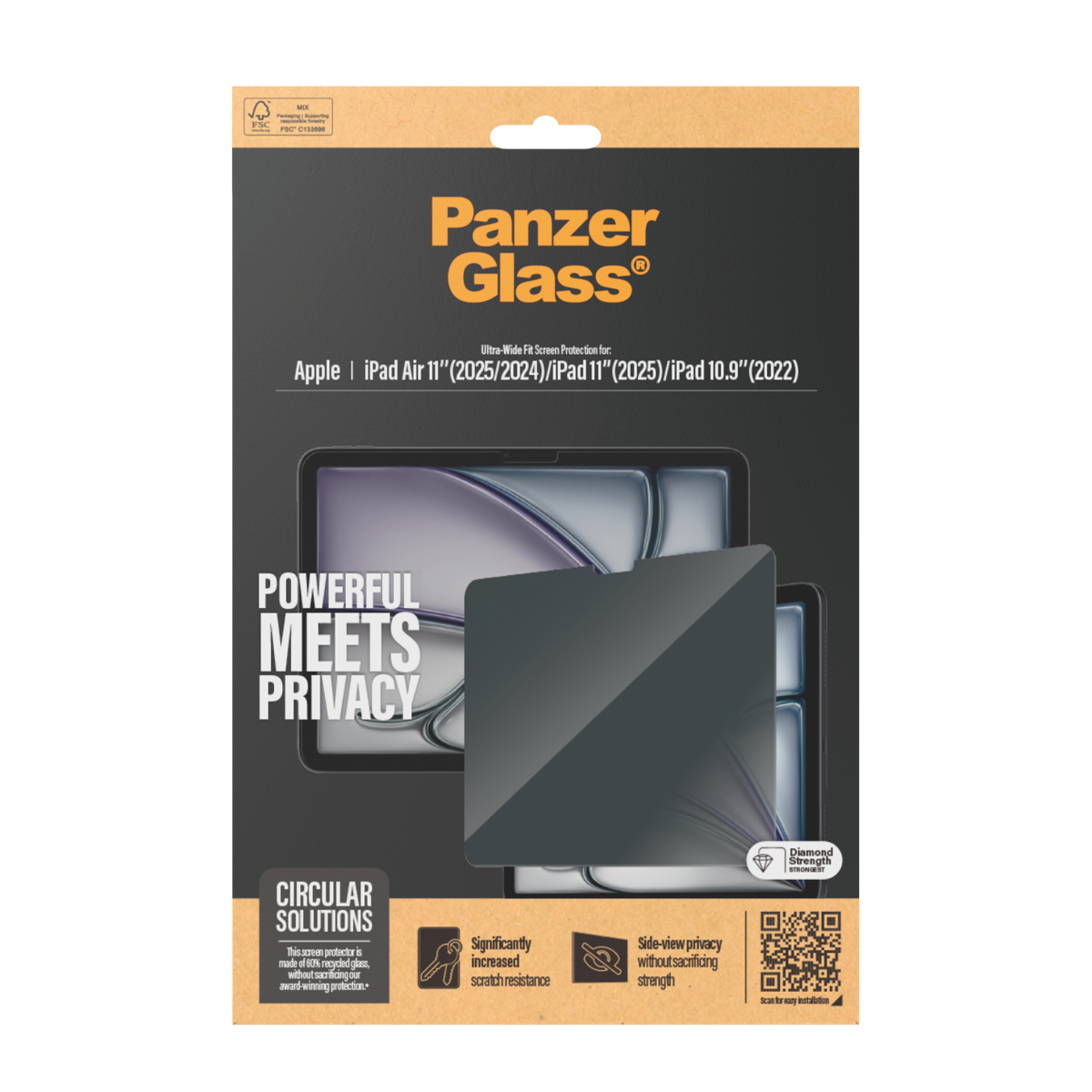 PANZERGLASS PRIVACY SCREEN PROTECTOR PANZERGLASS IPAD AIR 1
