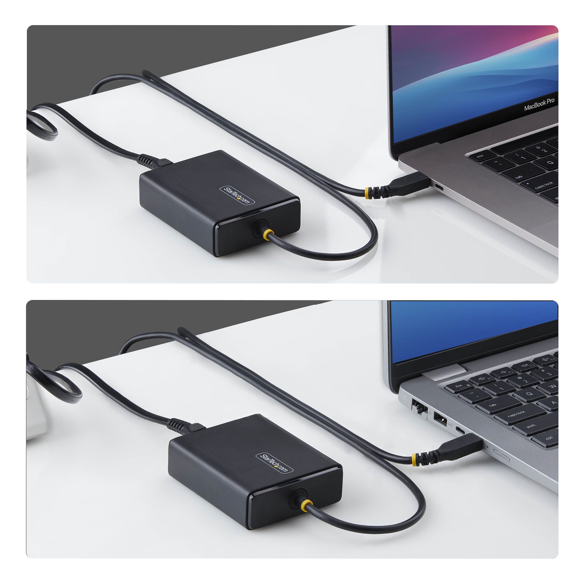 STARTECH.COM 100W USB-C Laptop Charger with 1.5m Tethered USB-C Cable Power Adapter Brick for Dell XPS HP ProBook MacBook Pro