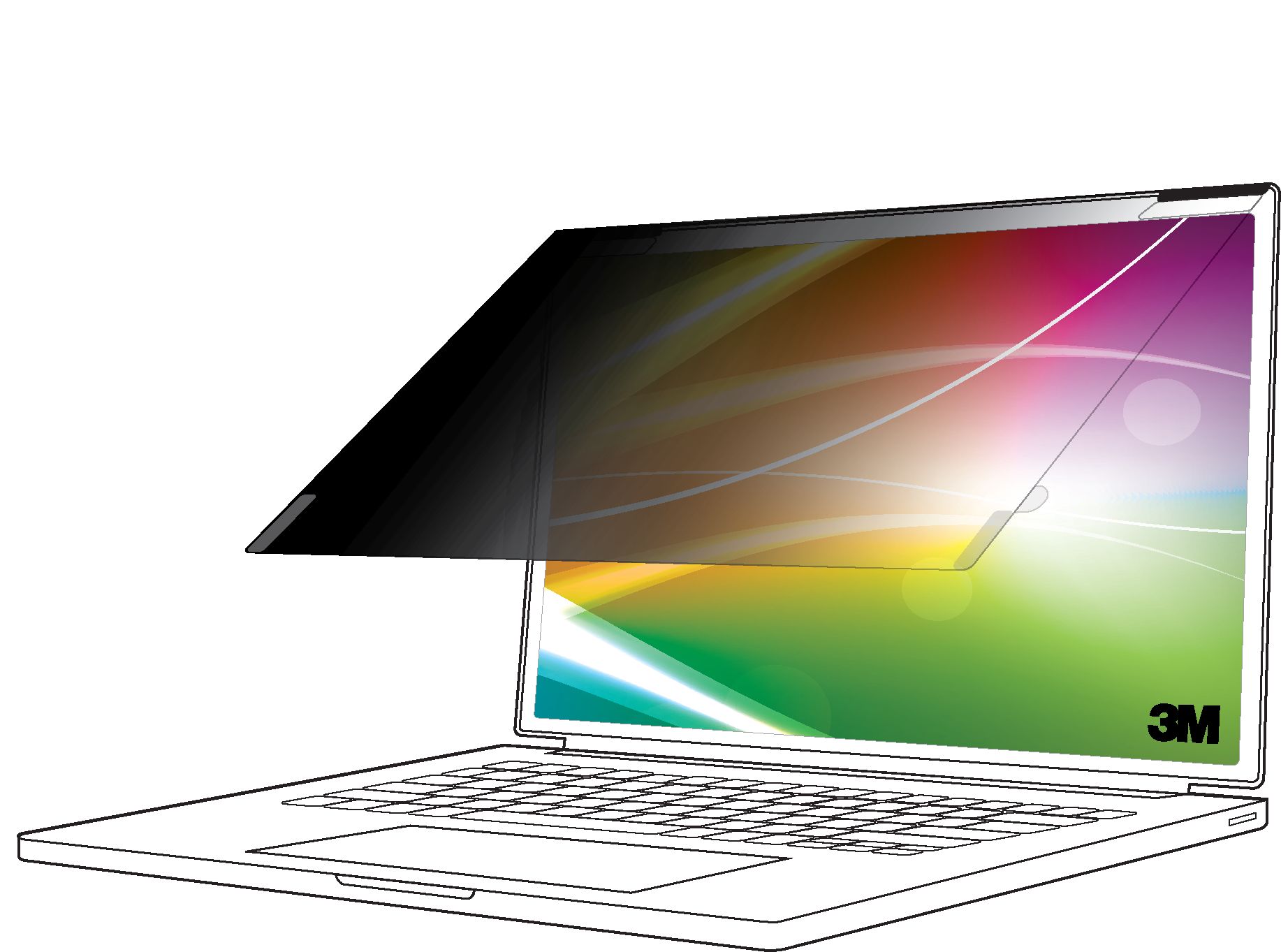 3M Bright Screen Blickschutzf. 13,5 Laptop (3:2) BP135C3E