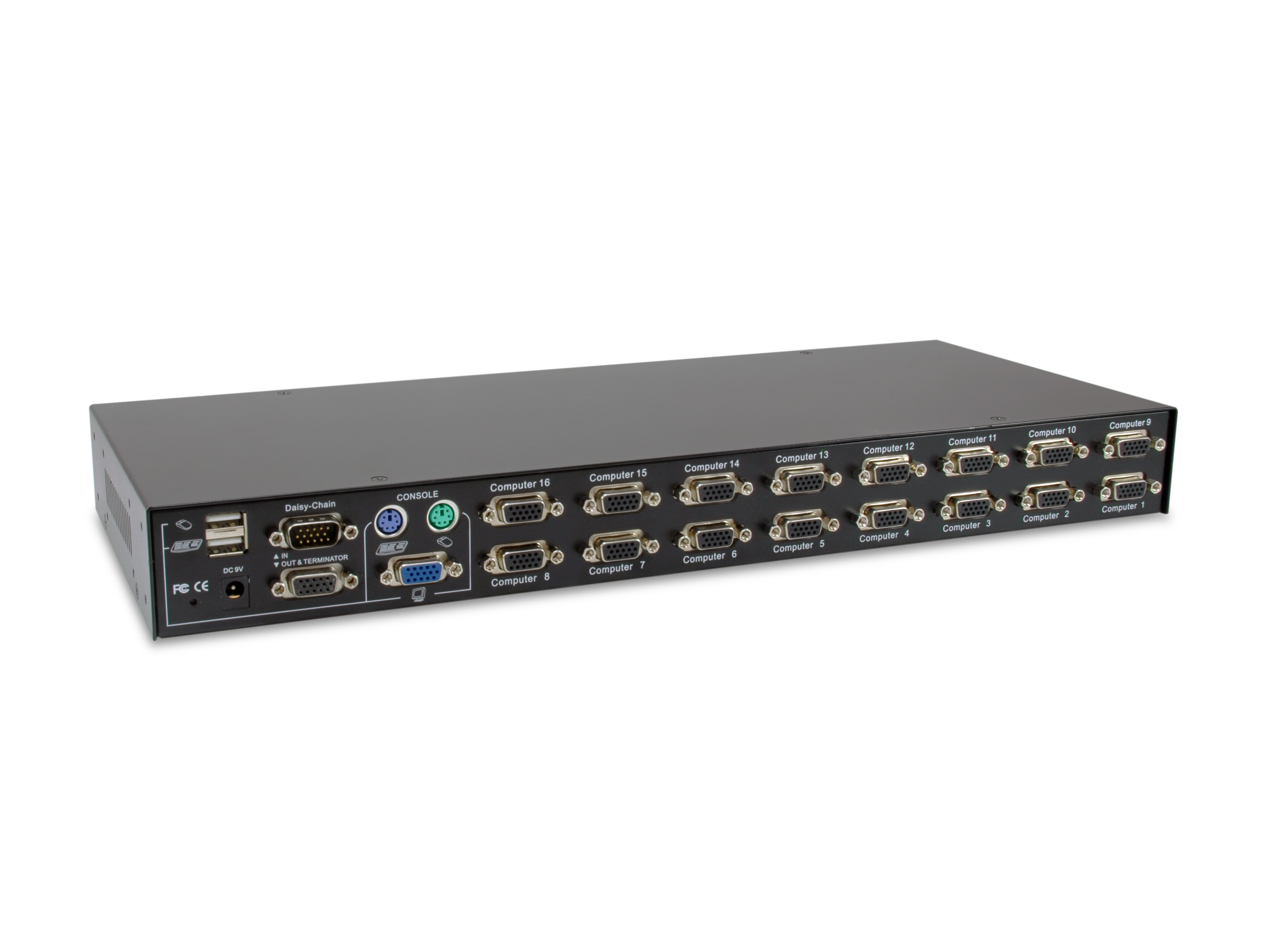 LevelOne KVM Switch 16-Port VGAx16 USB 1.1x2 PS/2x2 VGA sw