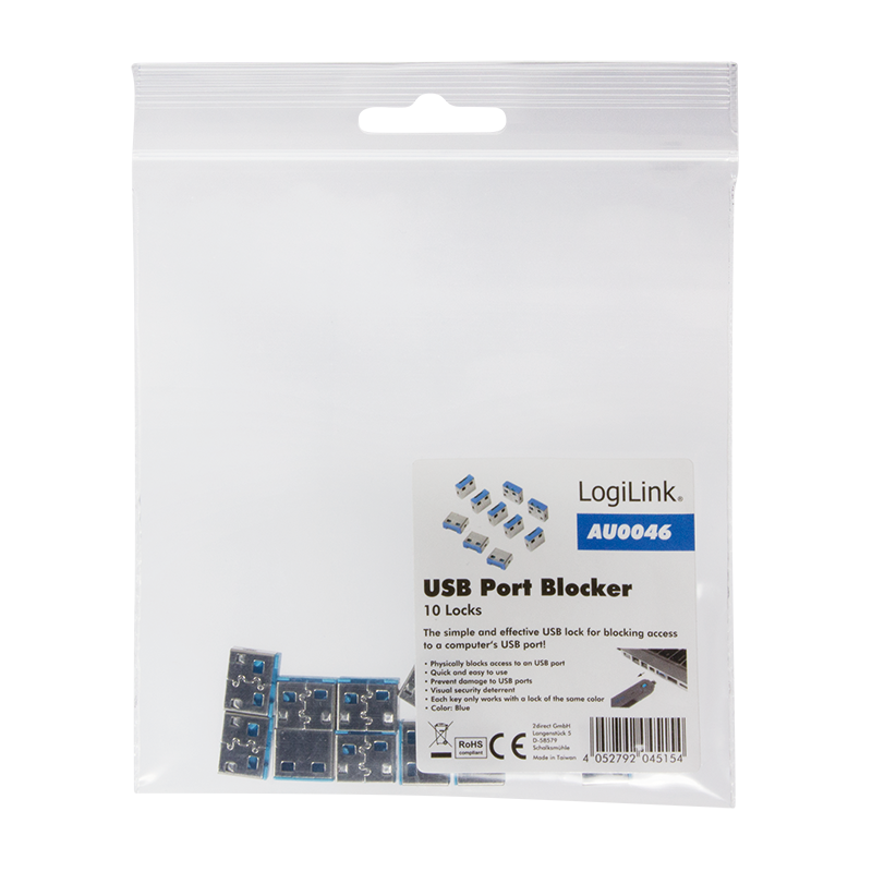 Logilink USB-A-Port Schloss (10x Schlösser)