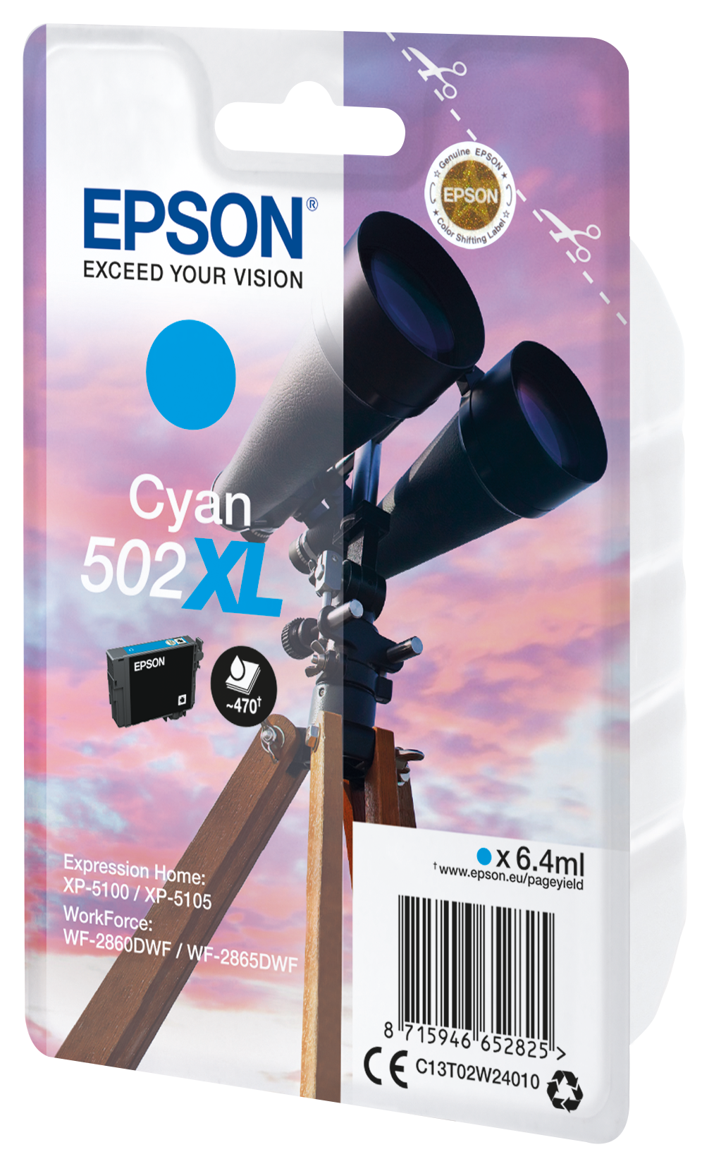 EPSON 502XL/T02W24 (Fernglas) cyan Druckerpatrone