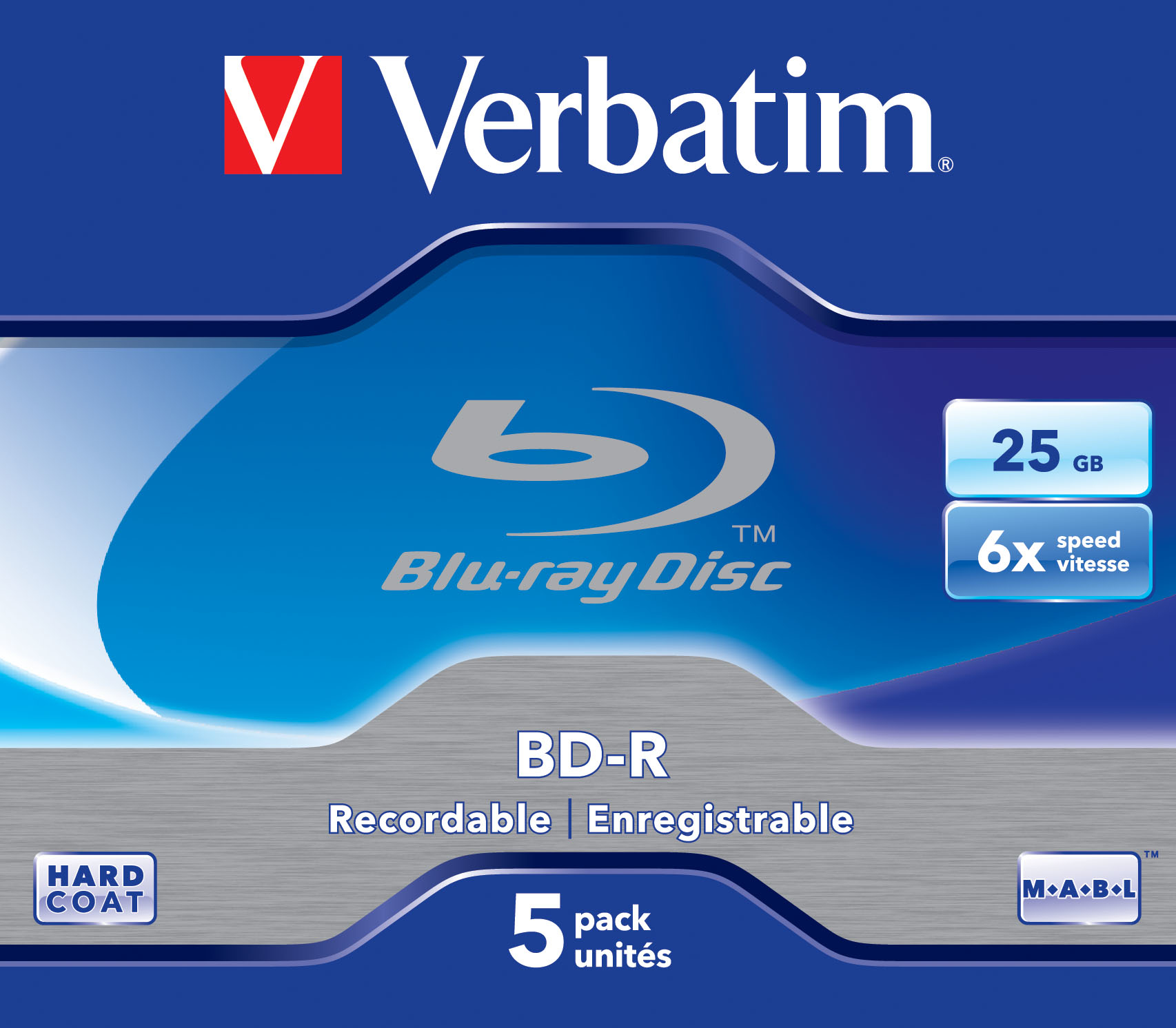 verbatim Blu-ray BD-R 25 GB, 5 St.