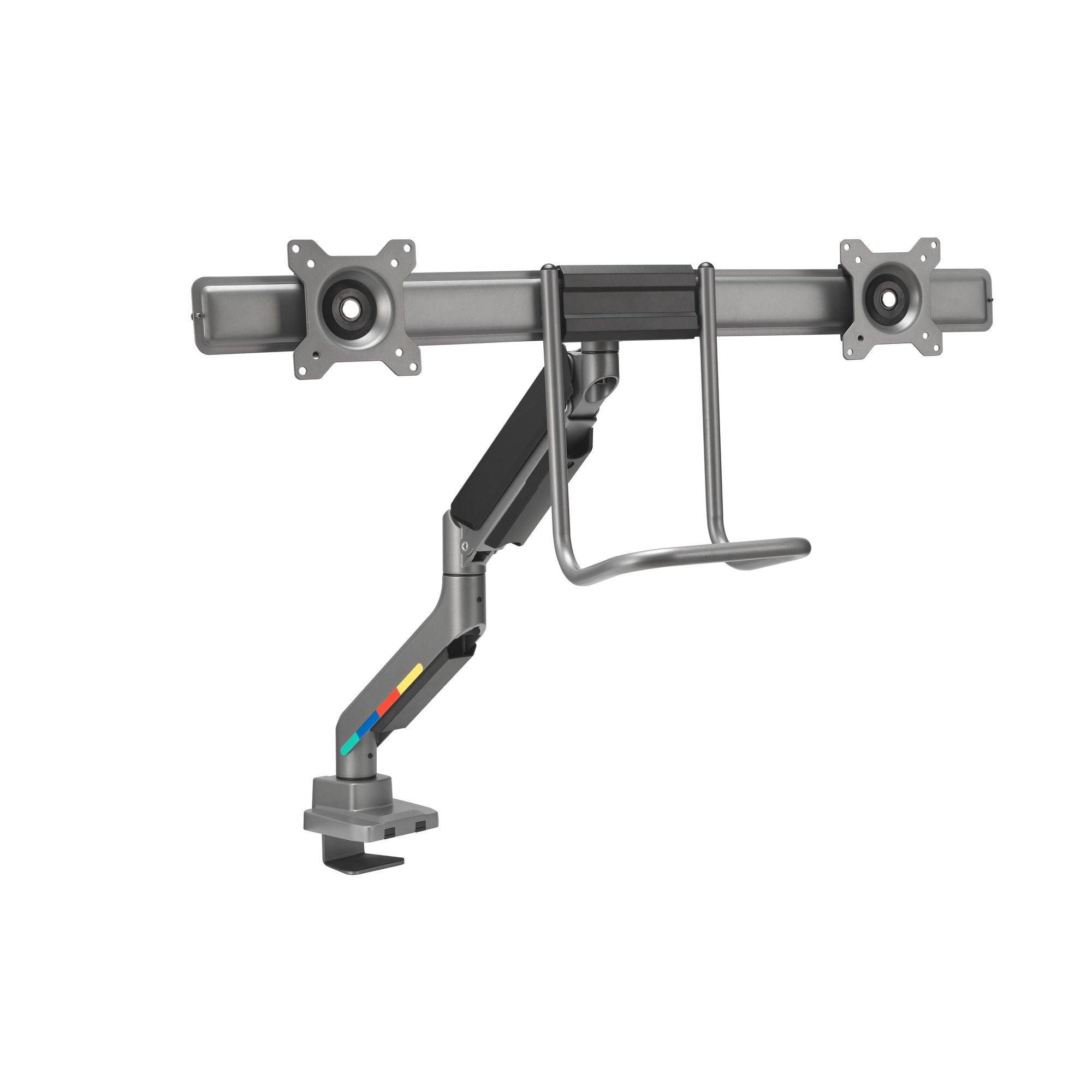 Kensington Monitor-Halterung SmartFit™ Dual K58272WW dunkelgrau für 2 Monitore, Tischklemme