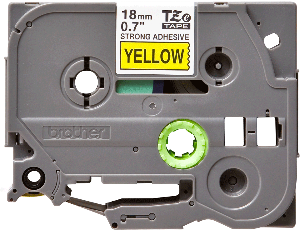 TZE-S641 LAMINATED TAPE 18MM 8M BLACK ON YELLOW EXTRA-STRONG