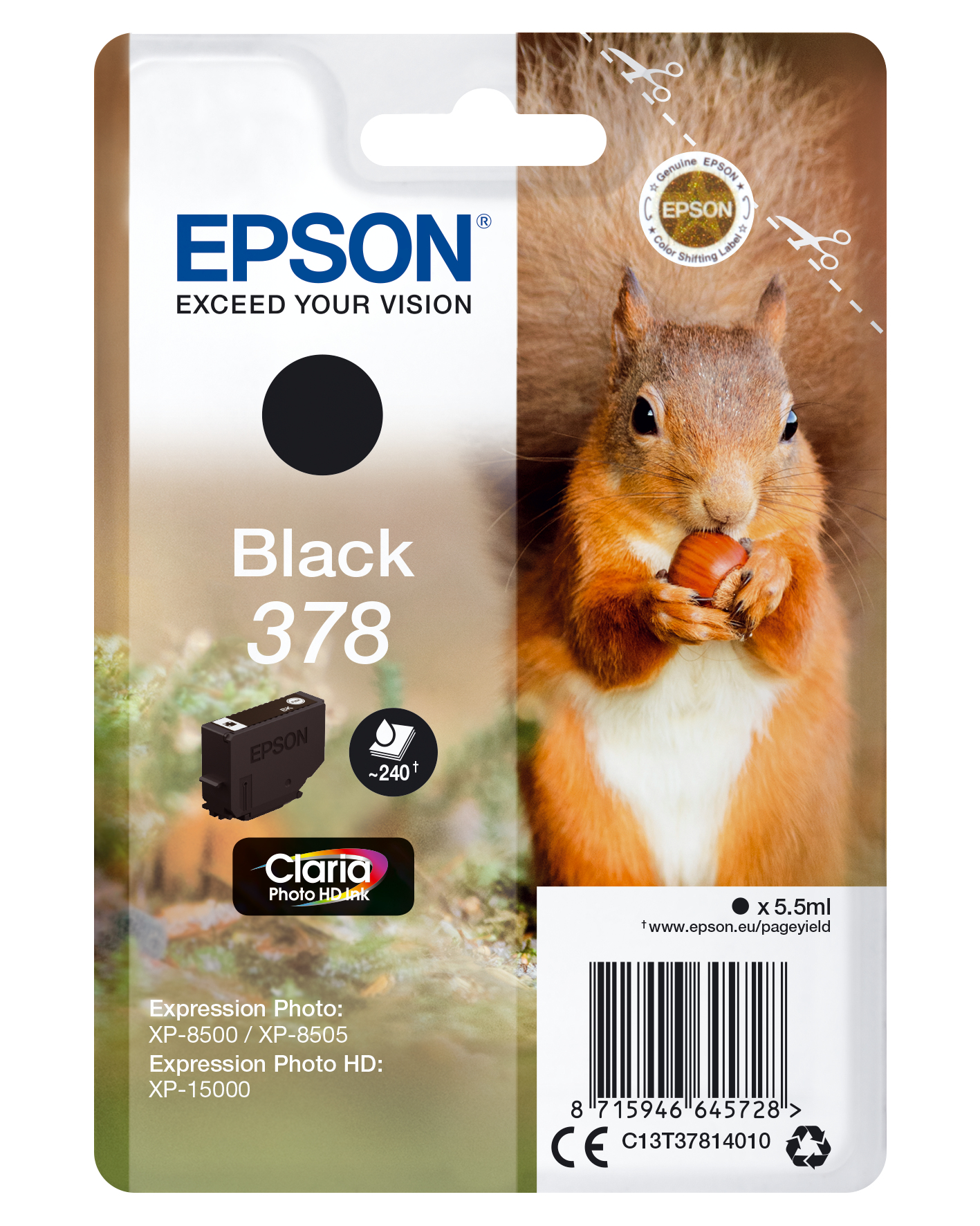 EPSON 378/T37814 (Eichhörnchen) schwarz Druckerpatrone