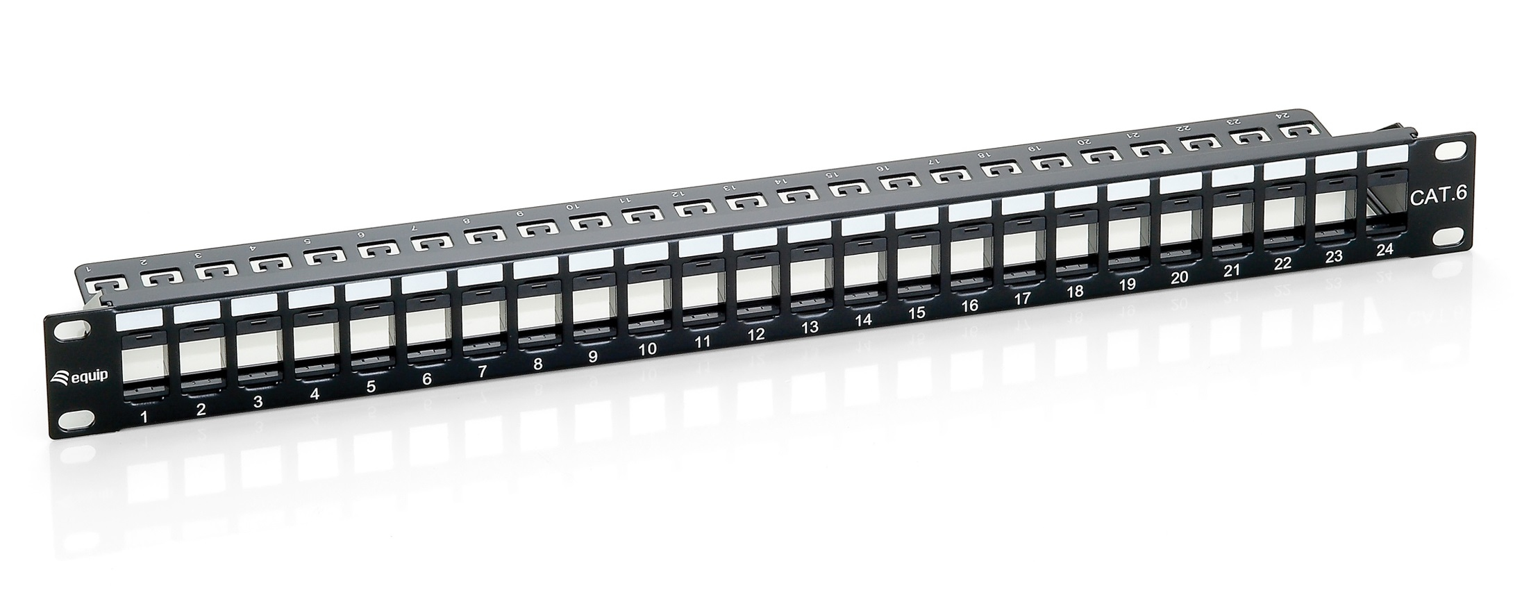 Equip 19 Patchpanel 24xKeystones UTP 1U LSA/110 RAL9005