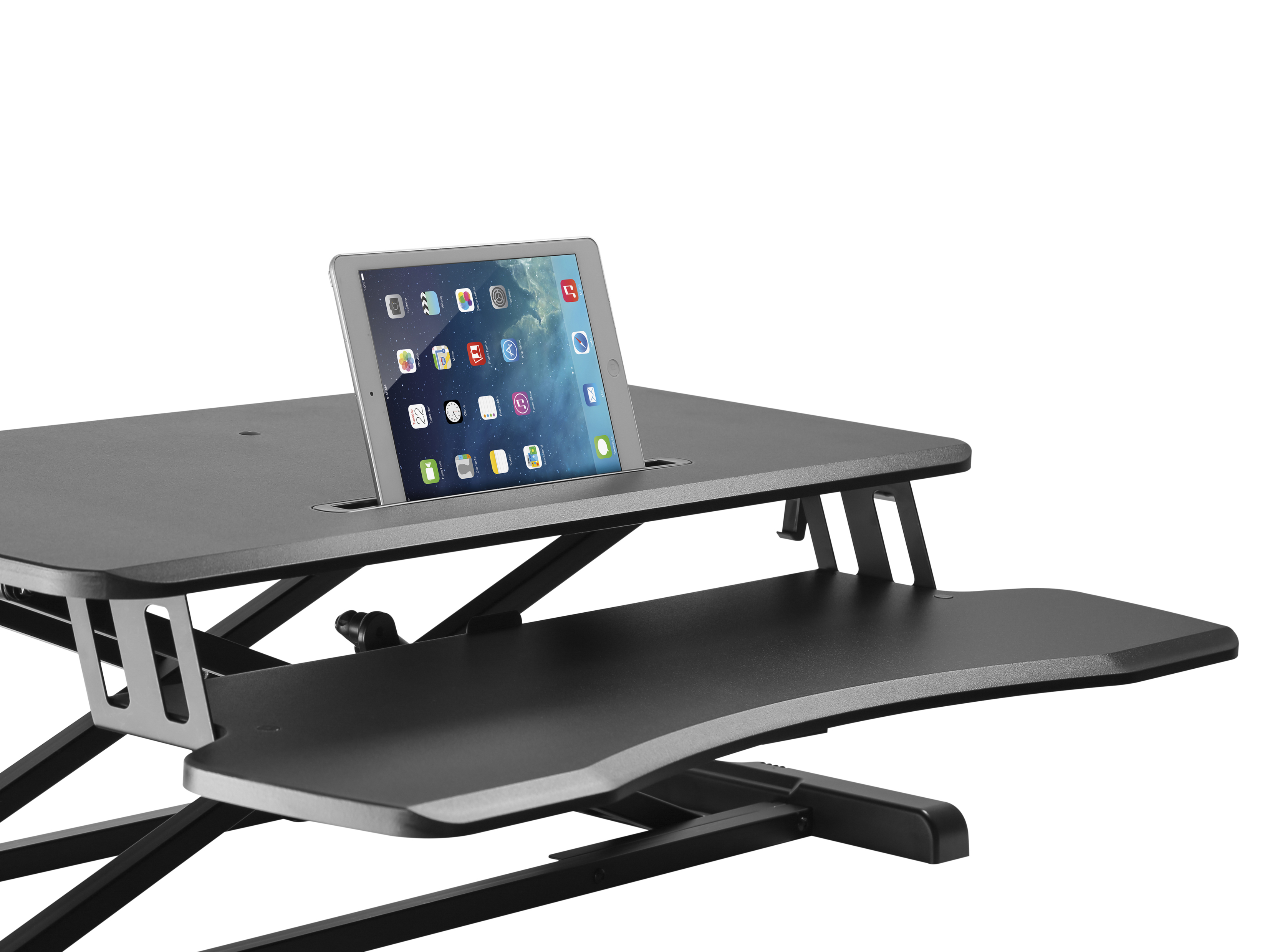 Equip Monitortisch mit Sitz-Stehbankerhöhung 15Kg sw
