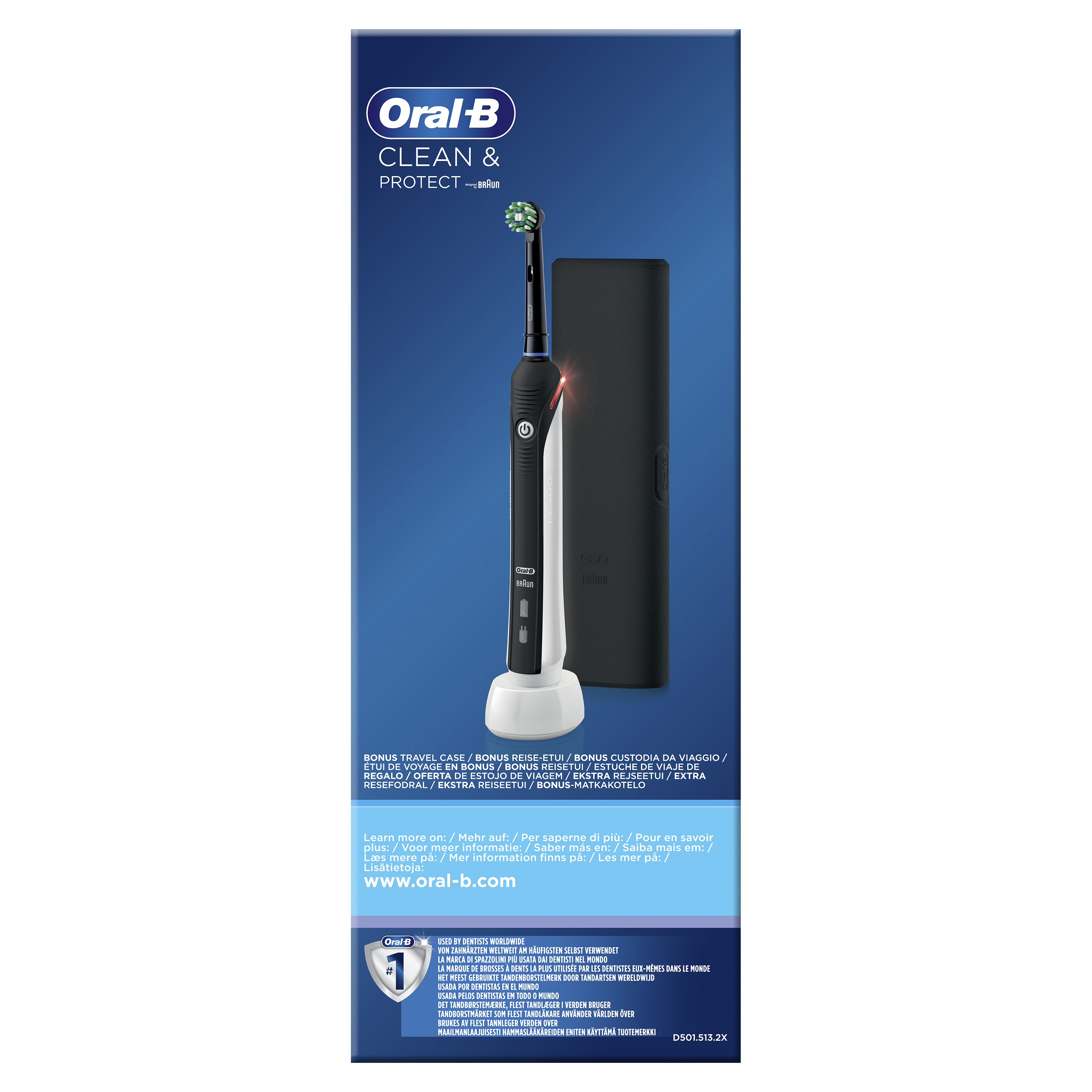 Braun Oral-B Clean & Protect black mit Ttravel Case