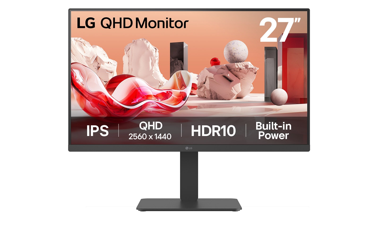 LG 27BA45QB-B.AEU 68,58cm 27Zoll IPS QHD 16:9 75Hz 350cd/m2 5ms HDMI DP 2x5W Speakers Headphone out KVM Auto Pivot
