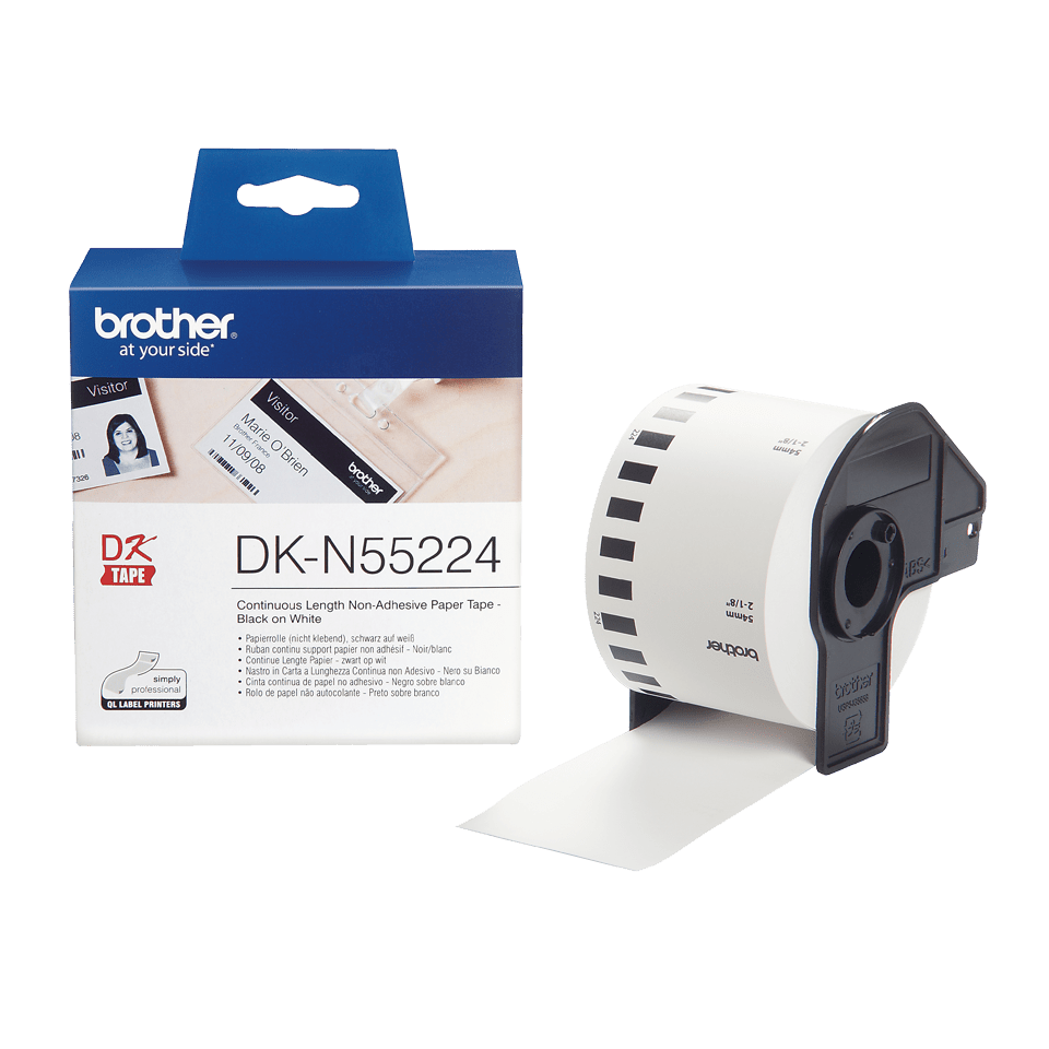 DK CONTINUOUS LABELS WHITE PAPER 30.48M NON ADHESIVE