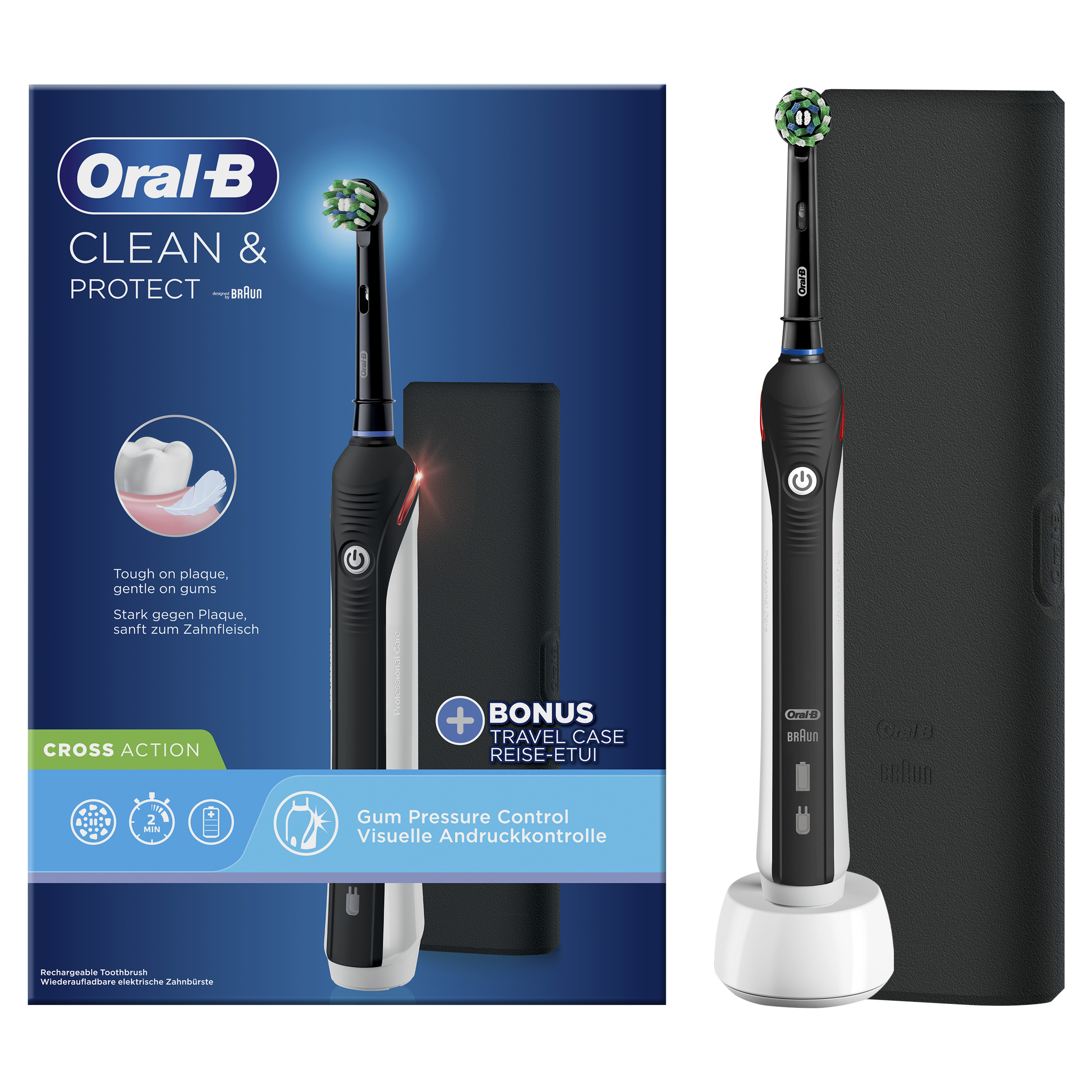 Braun Oral-B Clean & Protect black mit Ttravel Case