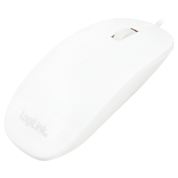 Logilink Maus USB Optical Scroll 1000dpi weiß