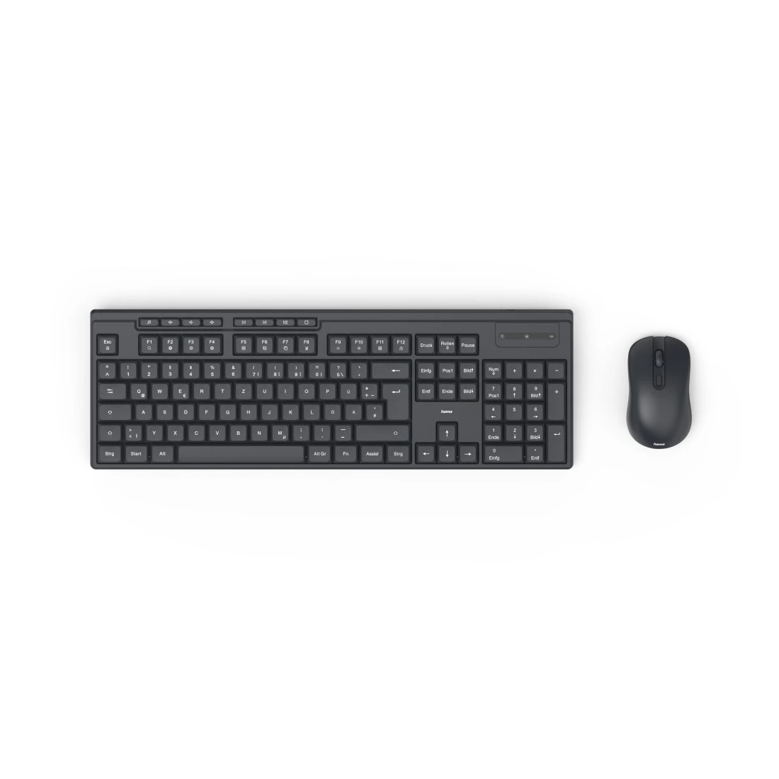 hama WKM-200 Tastatur-Maus-Set kabellos schwarz