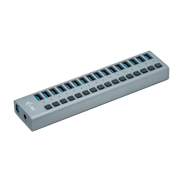 I-TEC USB 3.0 Charging HUB 16port port mit externem Netzadapter 90W 16x USB Ladeport fuer Tablets Notebooks Ultrabooks PC