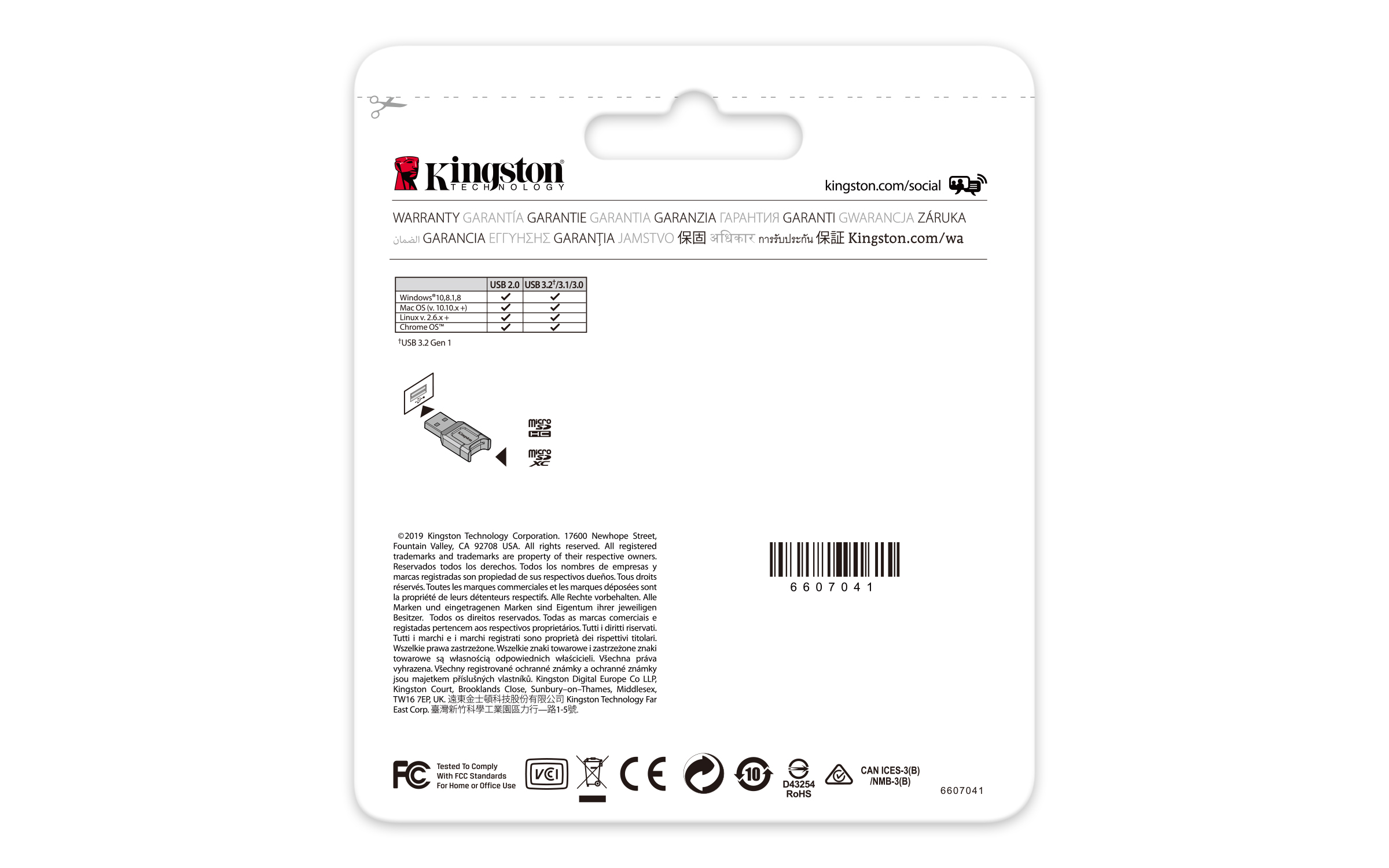 MobileLite Plus microSD, Kartenleser
