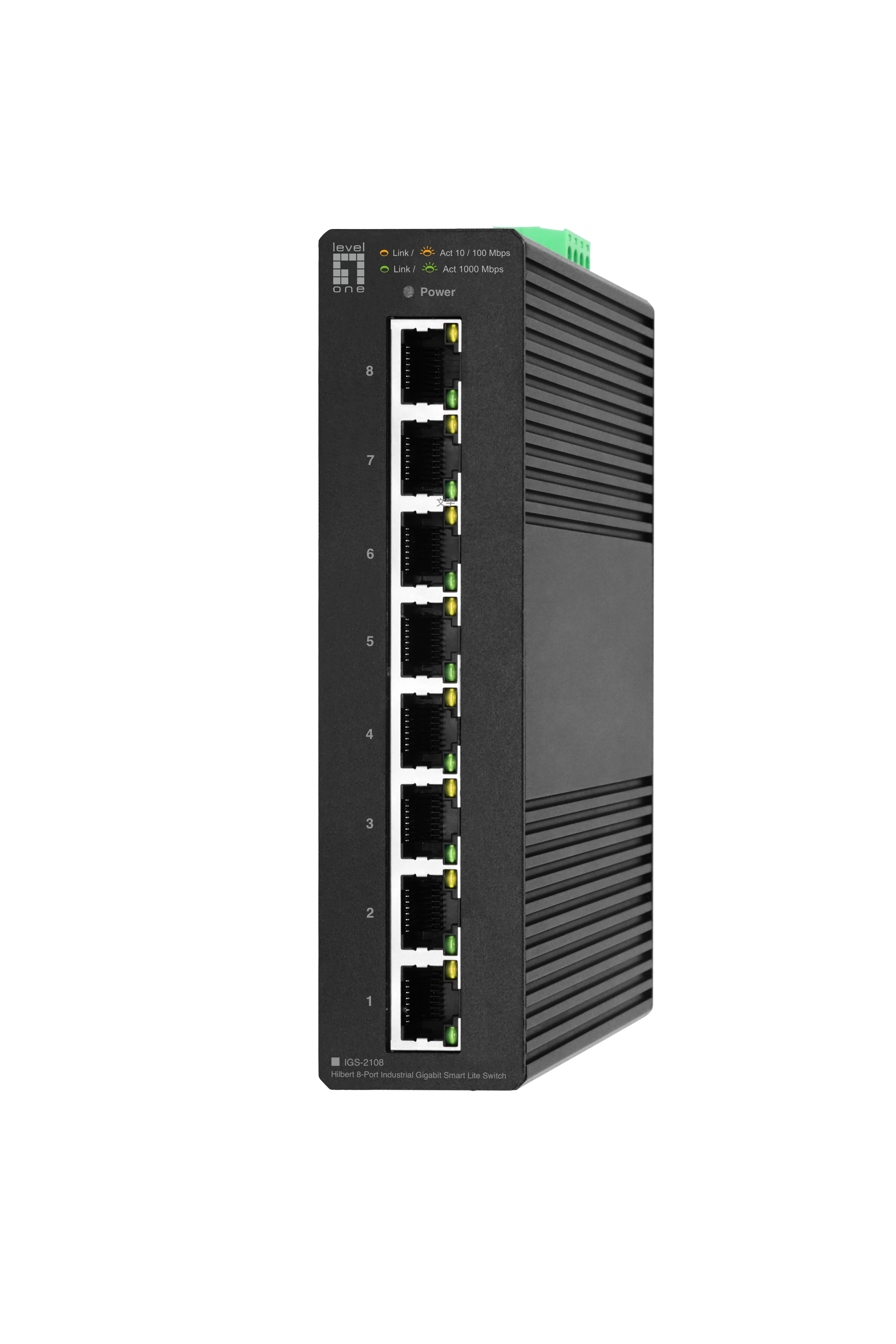 LevelOne Industr.Switch 8xGE/IP30+DIN Hilbert SL managed