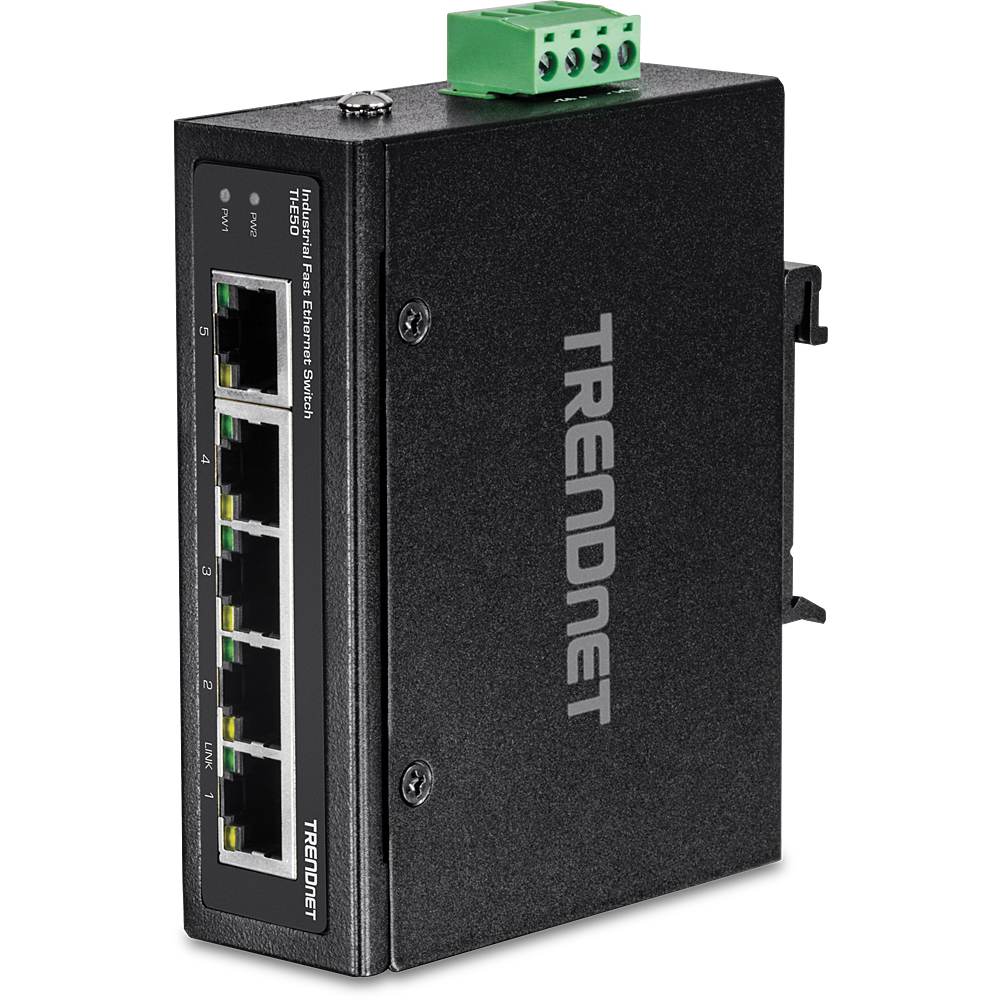 TRENDnet Industrie Switch 5 Port Fast Ethernet L2 DIN-Rail