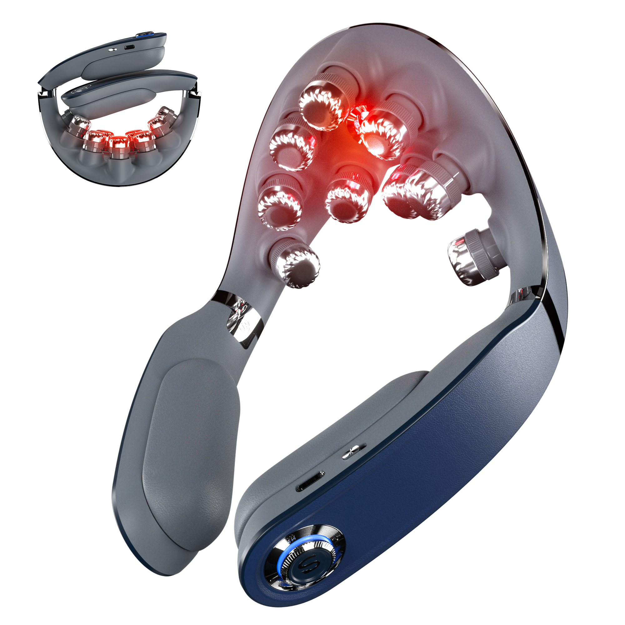 SKG Nackenmassagegerät G7 Pro-Fold blue