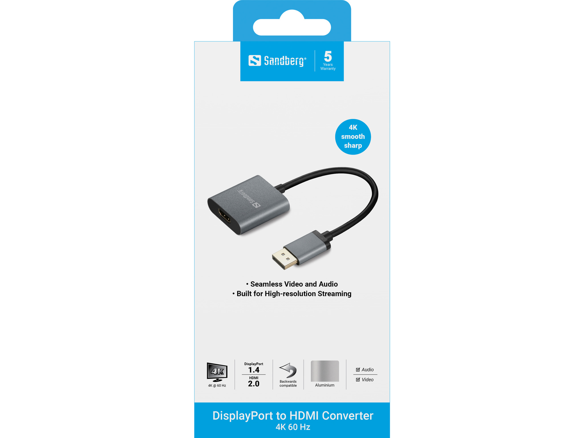 SANDBERG Adapter DP1.4>HDMI2.0 4K60