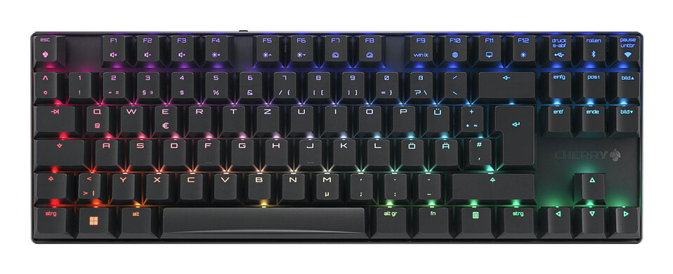 CHERRY XTRFY MX 8.2 Wireless Tastatur RGB DE MX Rot TKL 80%