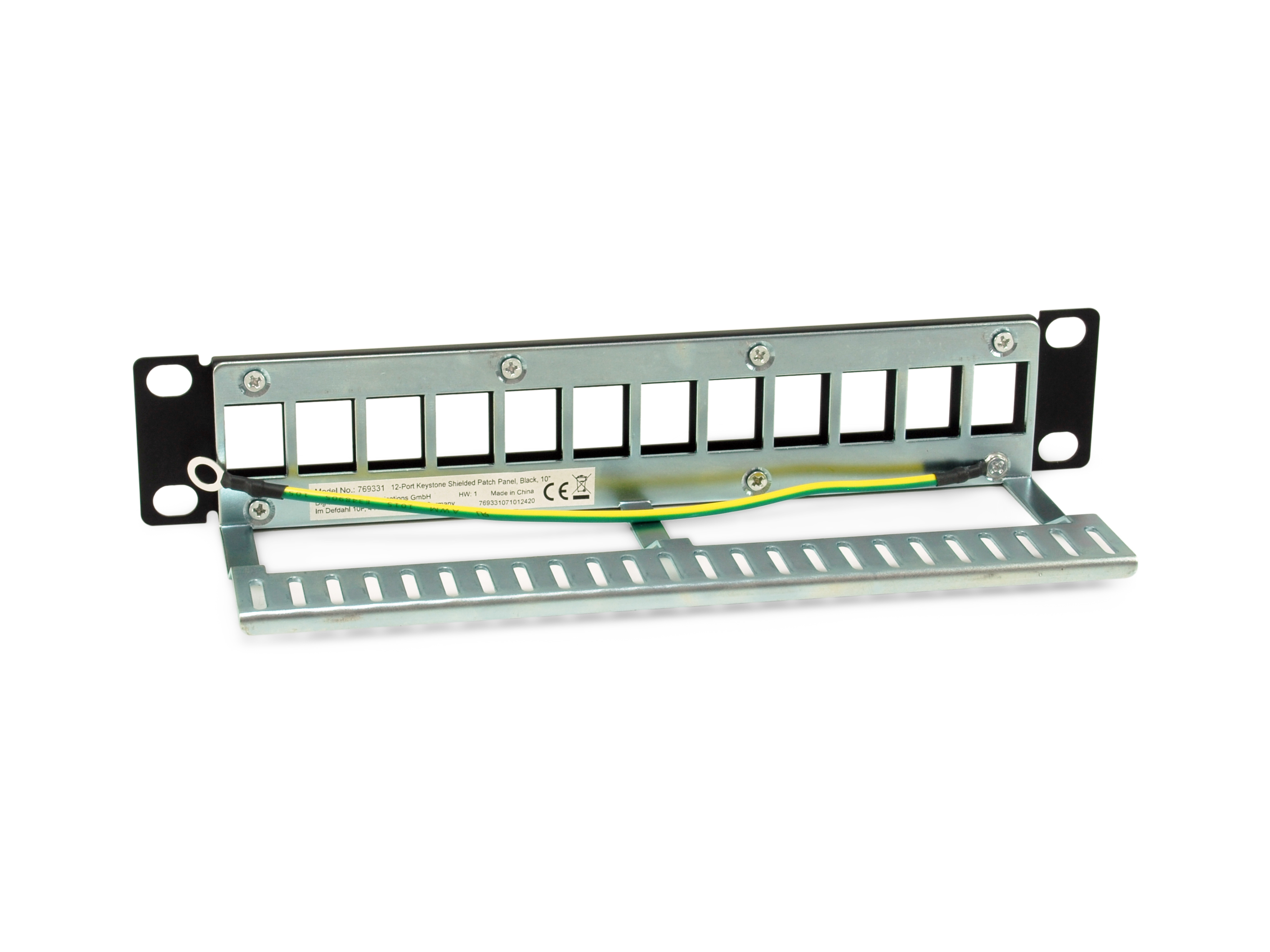 Equip 10 Patchpanel 12xKeystones FTP 1U RAL9005