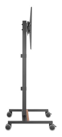 MANHATTAN Kompakter TV-Ständer auf Rollen oder Standfuss 86,36-139,70cm 34-55Zoll 35kg neigbar platzsparendes Design schwarz/braun