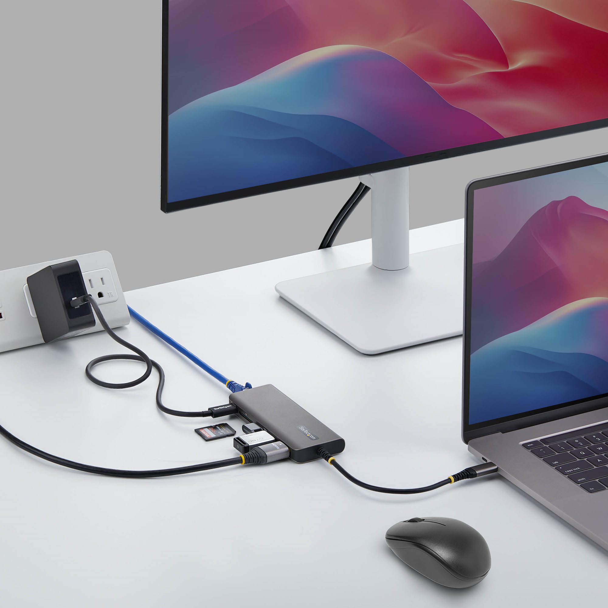 STARTECH.COM USB-C auf HDMI Multiport Adapter mit 140W PD Leistung 4K60Hz 3-Port USB 10Gbps Hub 2.5GbE SD Slot Mini-Dock