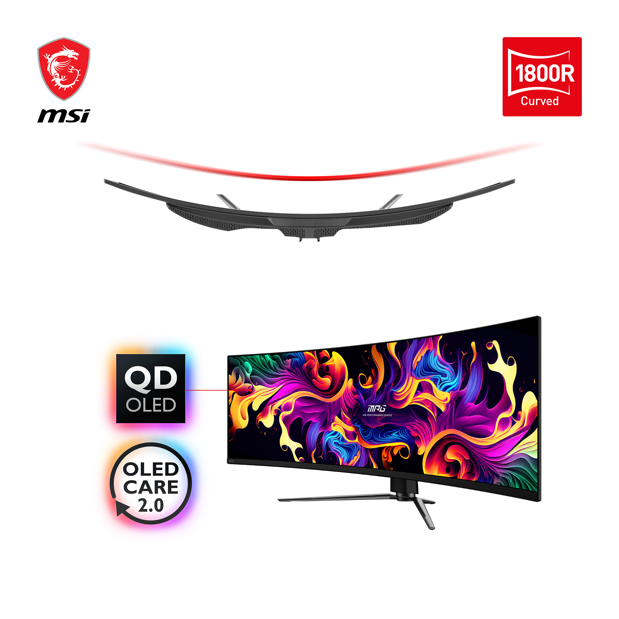 MPG 491CQPDE QD-OLED, Gaming-Monitor