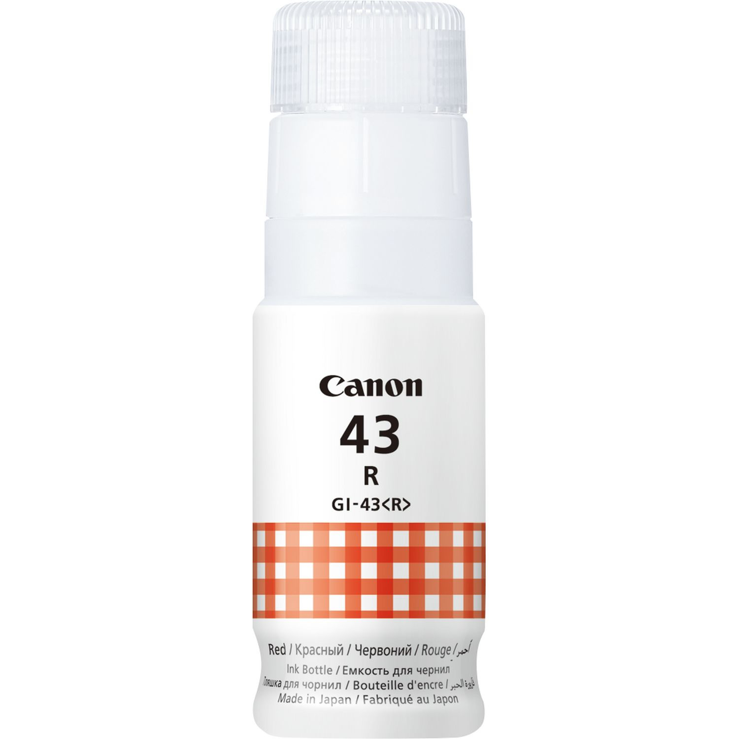 GI-43 R EMB RED INK BOTTLE .