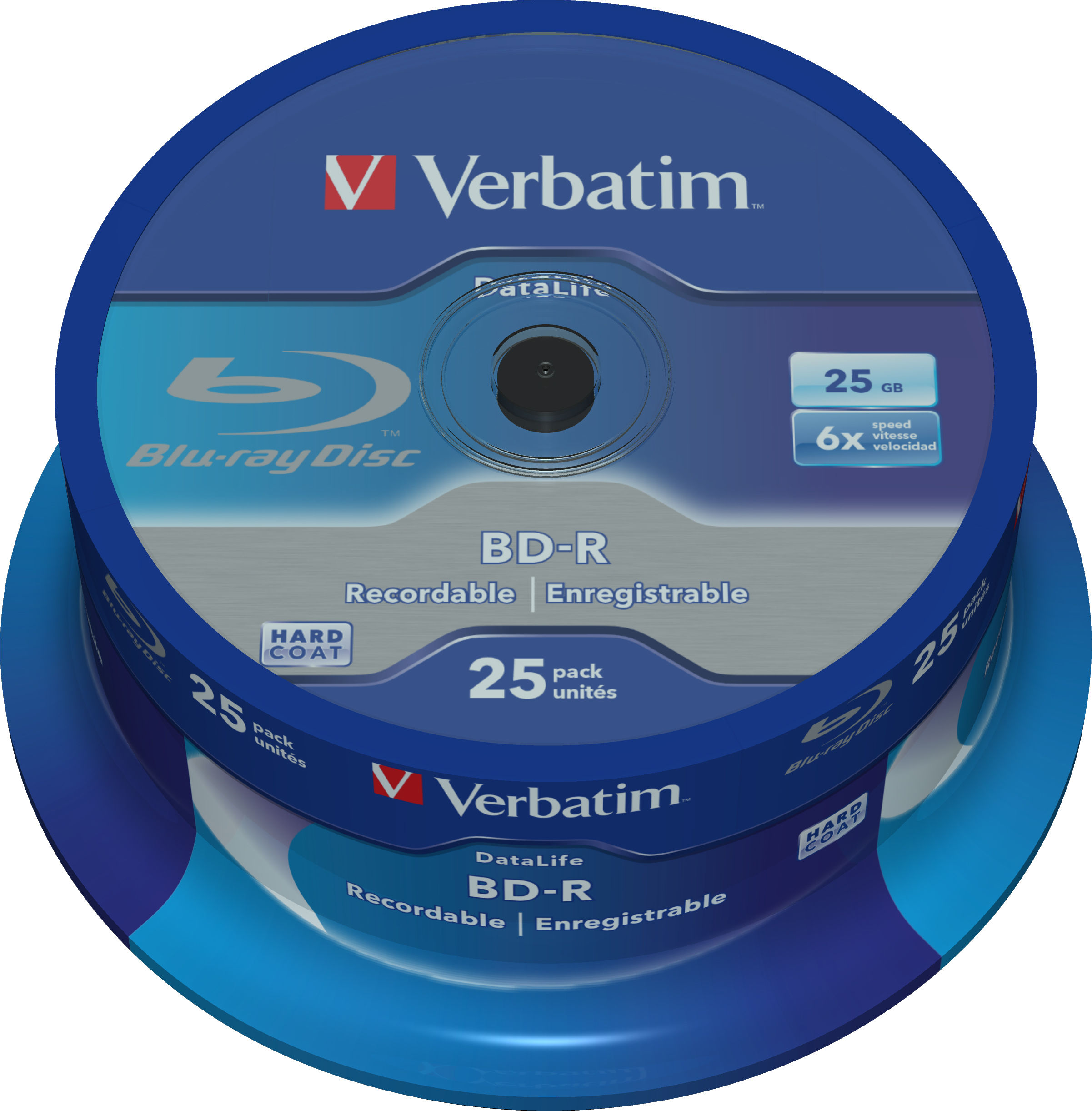 BD-R Verbatim Datalife SL 6x 25GB 25pack Spindel No ID
