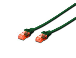 CAT 6 U-UTP PATCH CABLE CU. PVC LENGTH 2M COLOR GREEN
