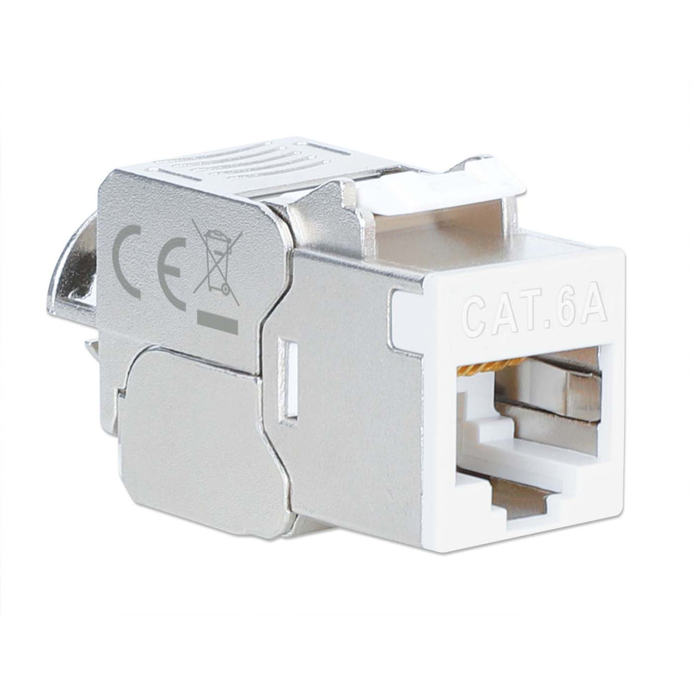 INTELLINET Cat6a 10G STP Keystone-Modul weiß