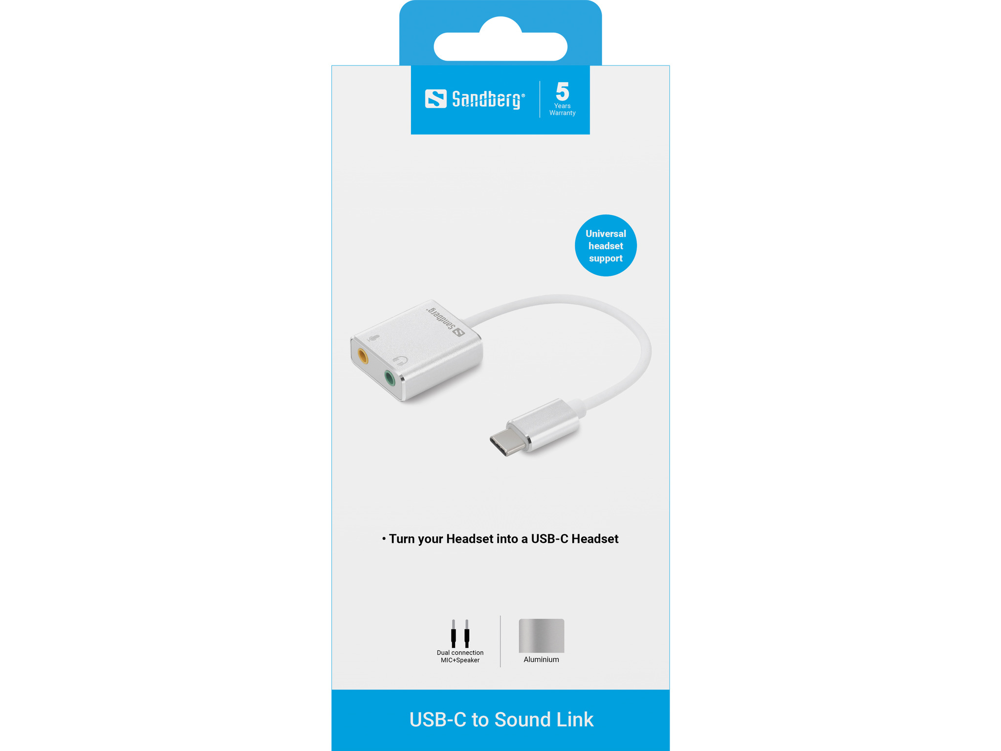 Sandberg USB-C to Sound Link