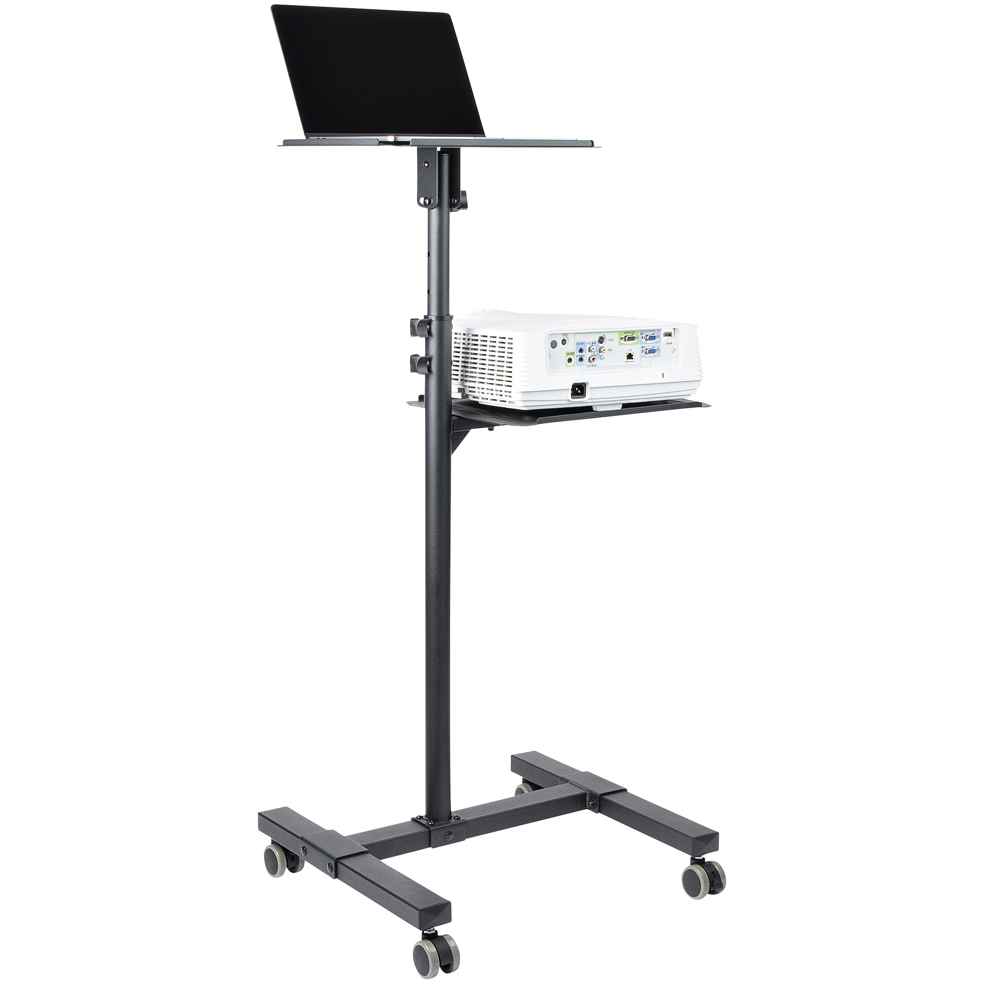 StarTech.com Mobiler Projektor- und Laptopständer Heavy Duty 2 Regale je 10 kg Schwarz