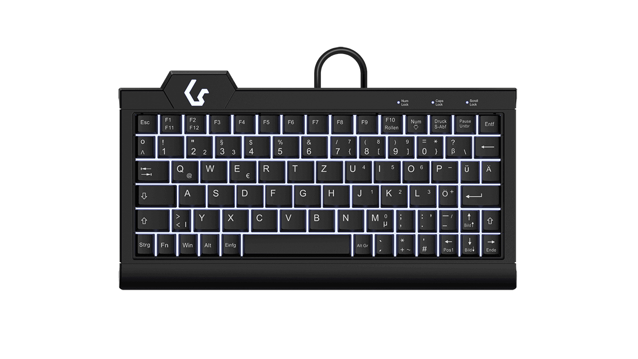 KeySonic Super Mini-TAS, Backlight, BK, KSK-3010ELC (DE)