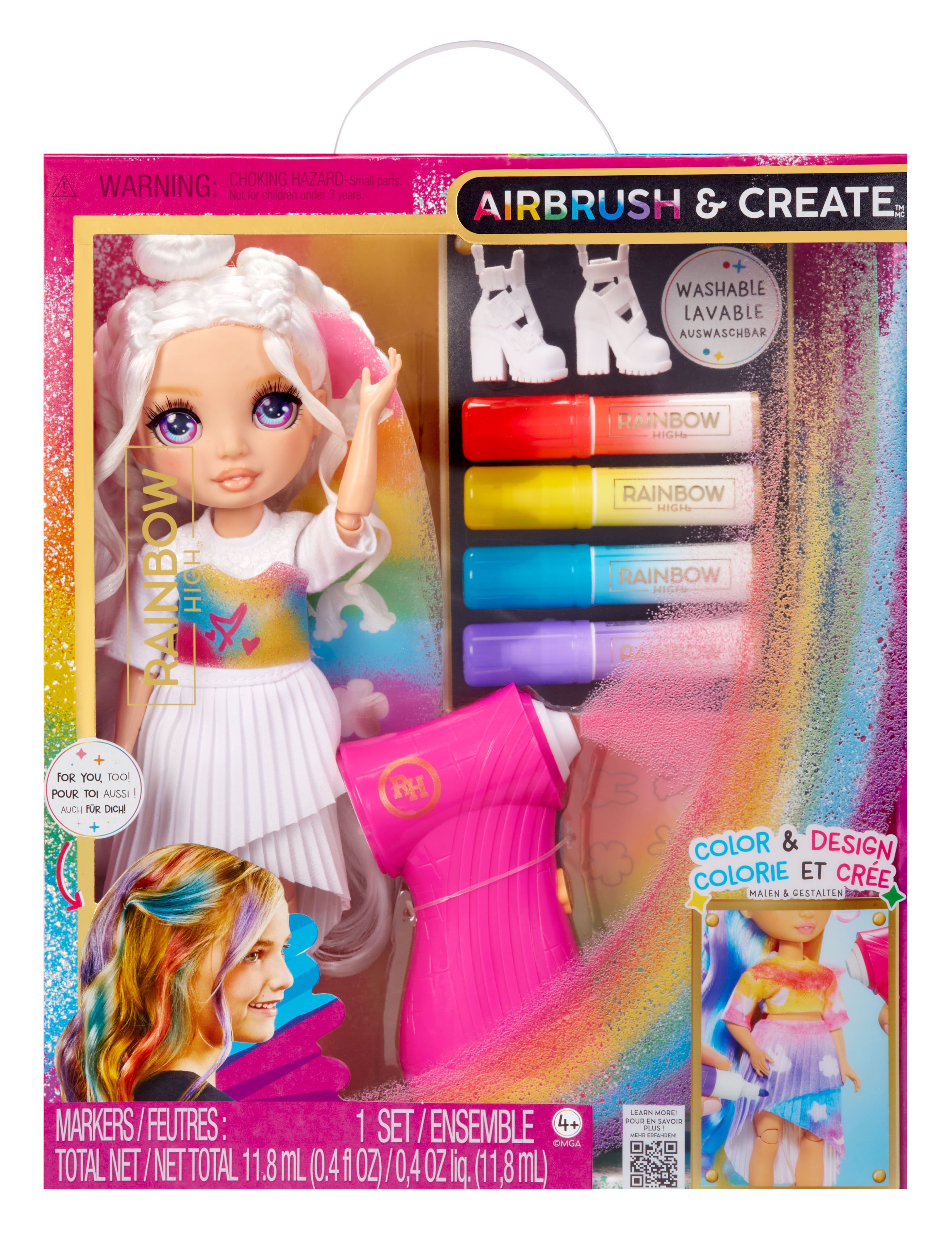 Rainbow High Air Brush & Create - Purple Eyes, Puppe
