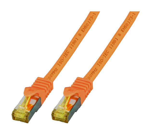 EFB RJ45 Patchk. S/FTP Cat.6A LSZH Cat.7 Rohk. 30.00m orange