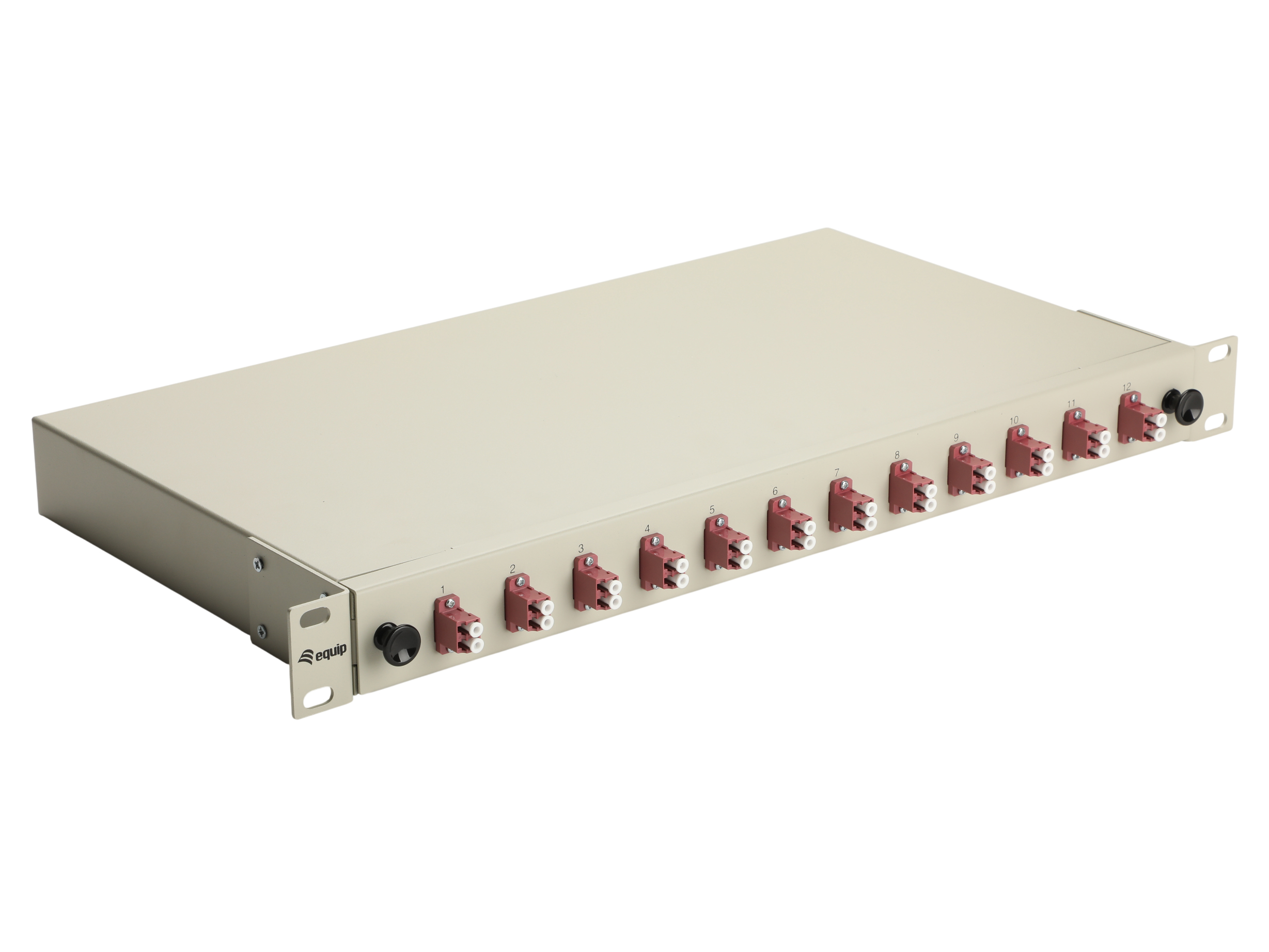 Equip LWL-Spleißkasten 12-Port LC-Duplex OM4 1U komplett gr