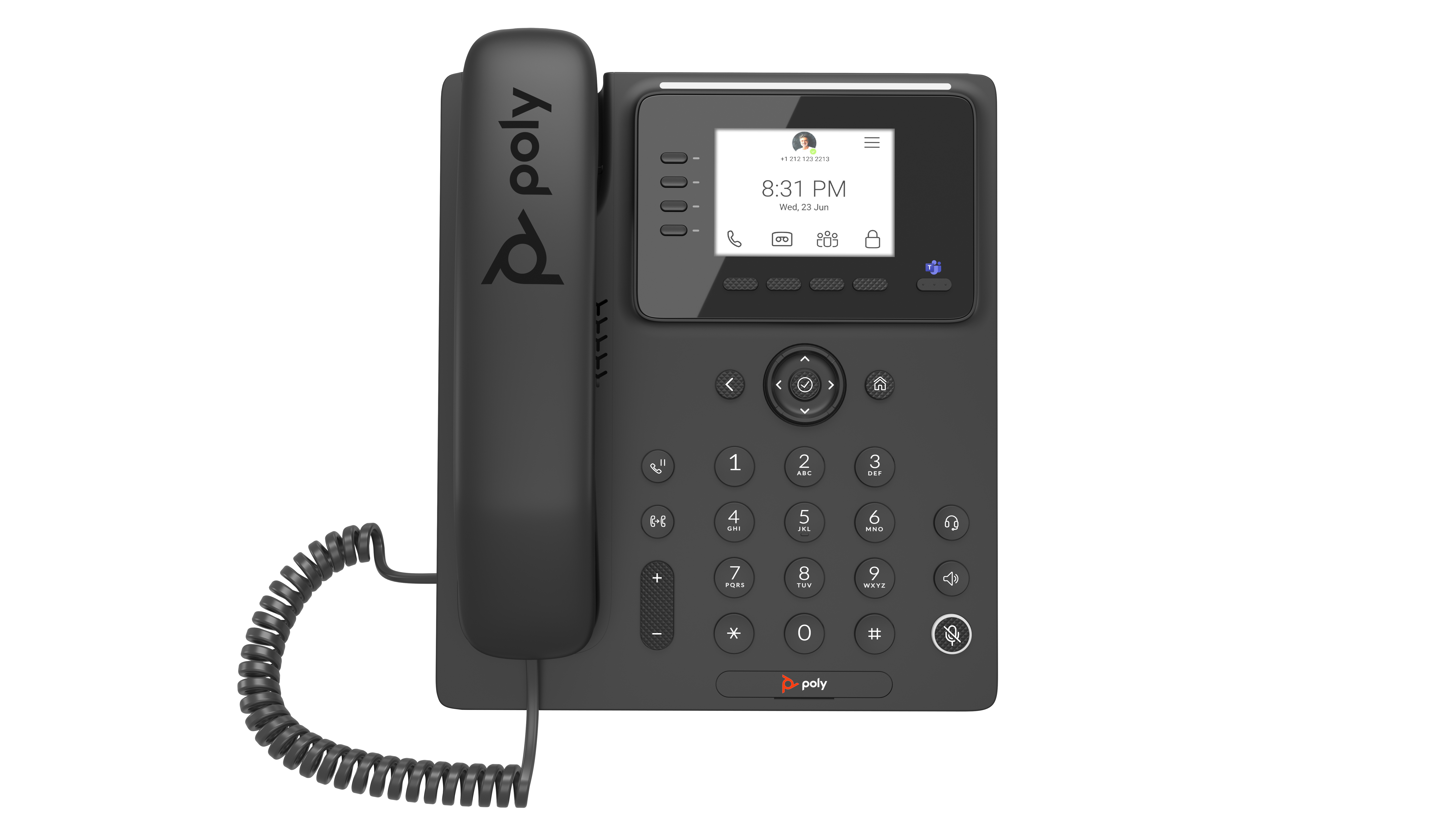 HP Poly CCX 350 Business Media Phone for Microsoft Teams and PoE-enabled WW