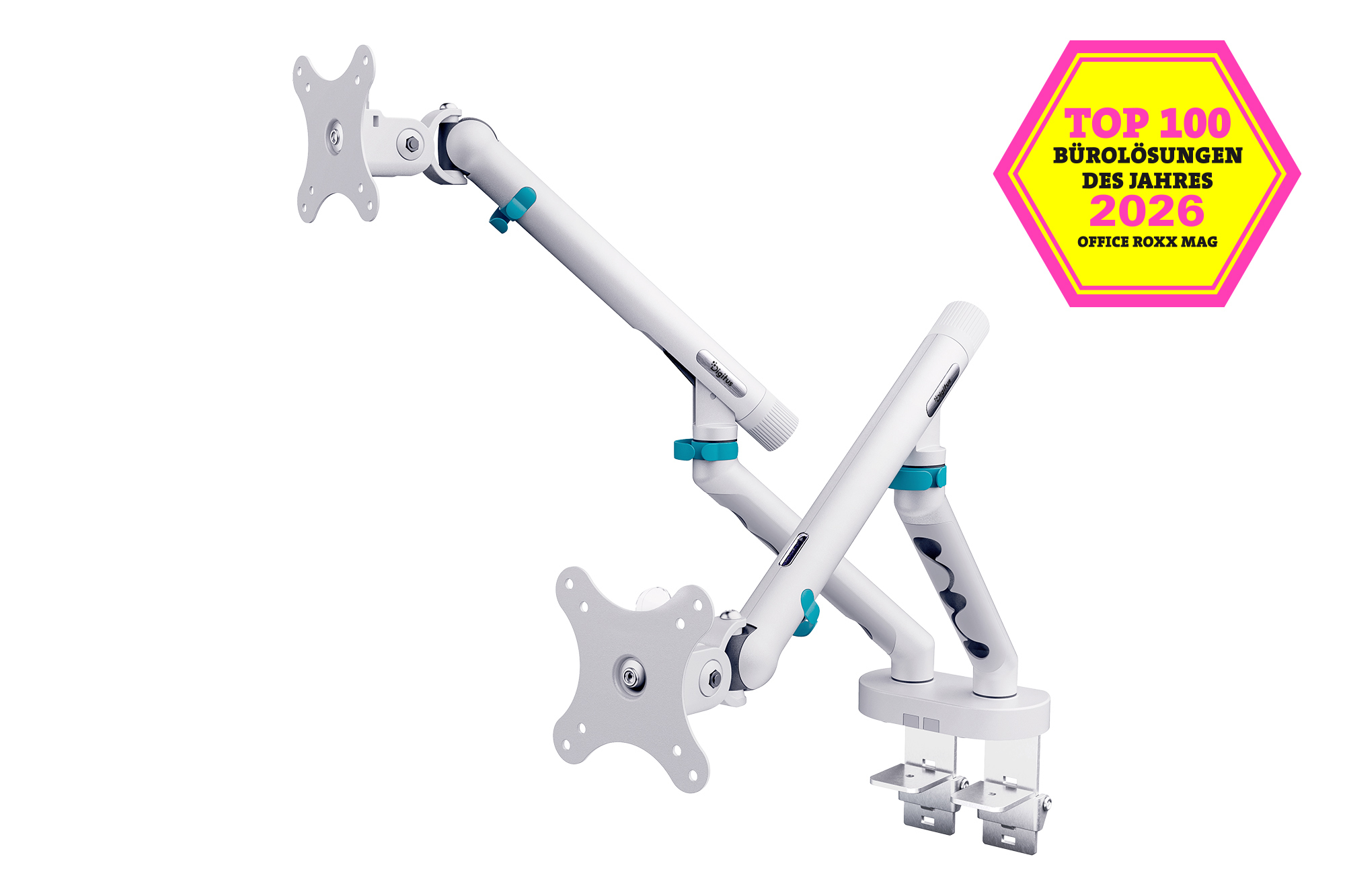 DIGITUS TIS 35 2TFT 2Gelenke Feder schwarz Max.2x10KG Dual