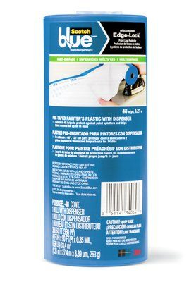 Scotch Blue™ Abdeckfolie mit Abroller transparent 122,0 cm x 27,4 m 1 Rolle