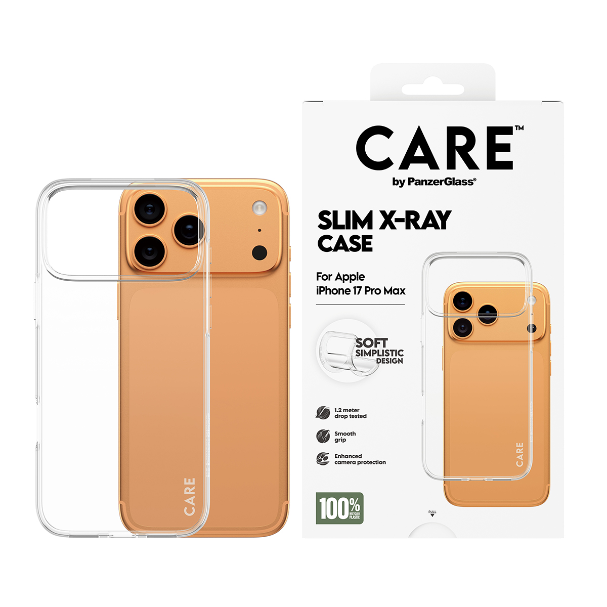 CARE BY FASHIONABLE CASE TRANSP X-RAY SOFT BASIC IPHONE 17 PRO M