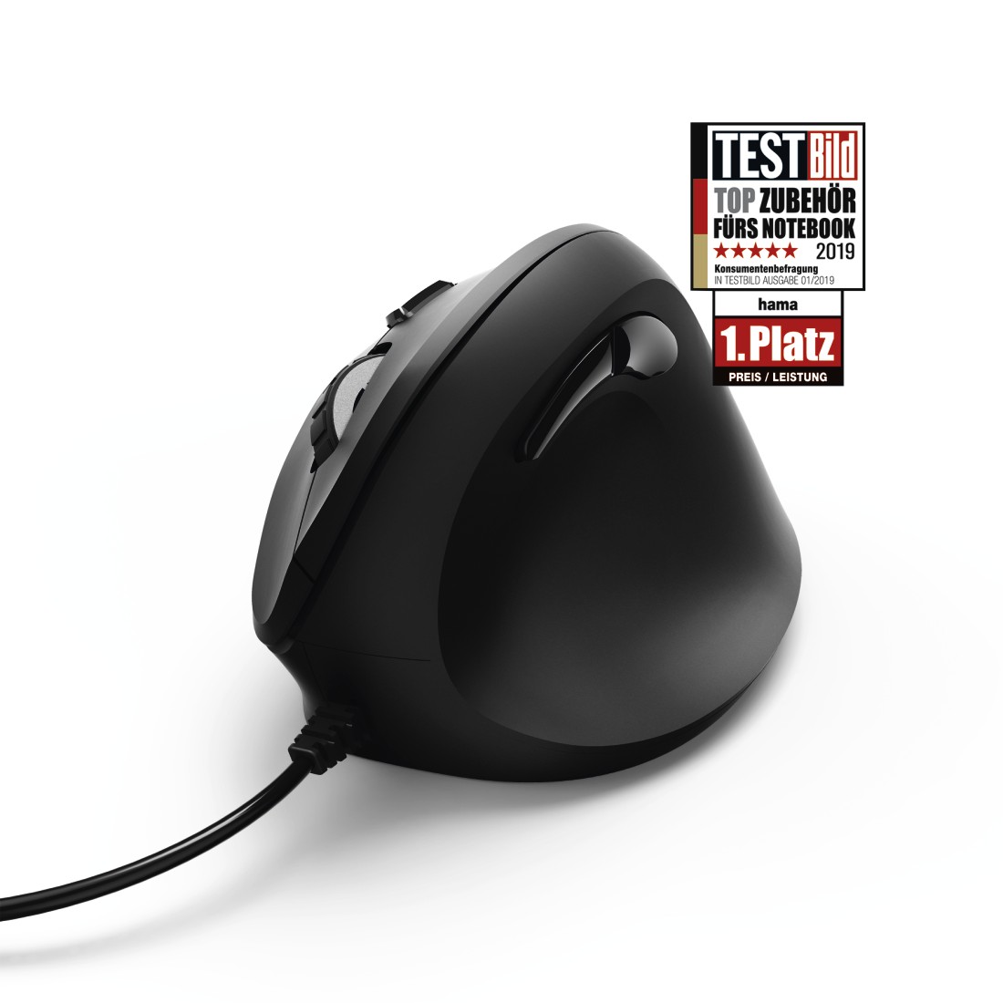 hama EMC-500 Maus ergonomisch kabelgebunden schwarz