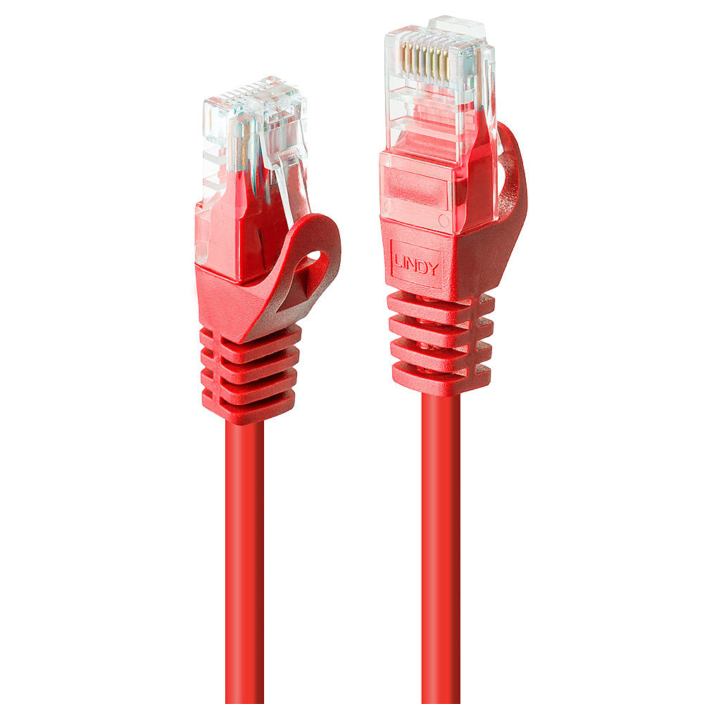 LINDY Patchkabel Cat6 U/UTP Basic rot 3.00m