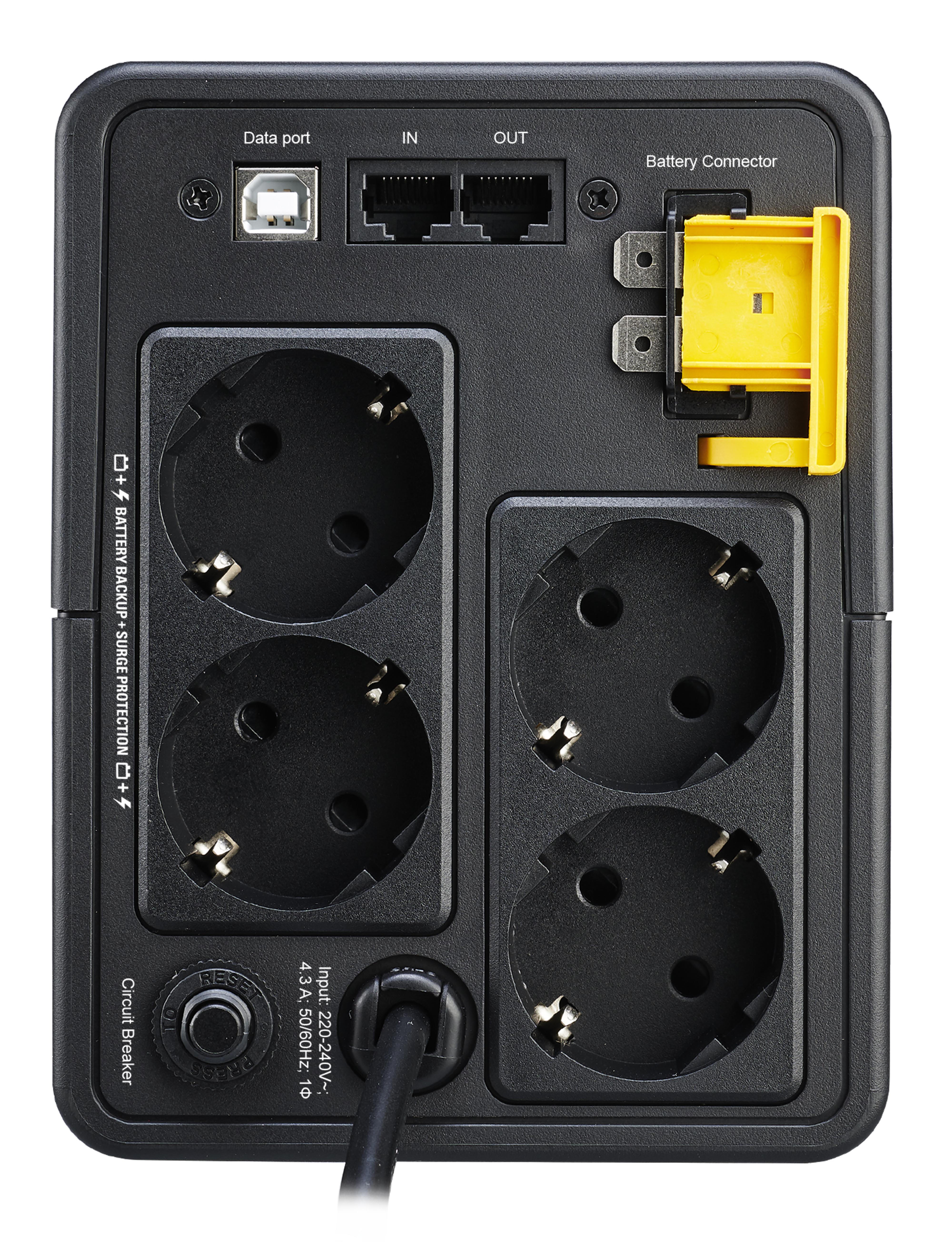 APC BX950MI-GR Back-UPS 950VA, 230V, AVR, 4 Schuko Ausgänge