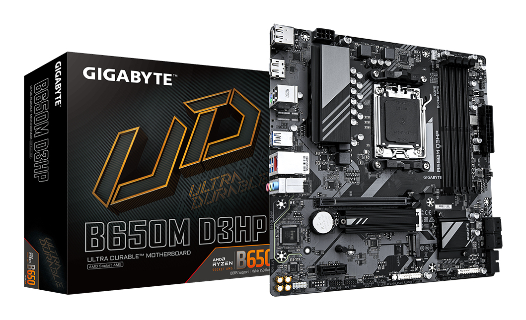 GIGABYTE B650M D3HP AM5 4xDDR5 mATX HDMI 2xDP USB MB