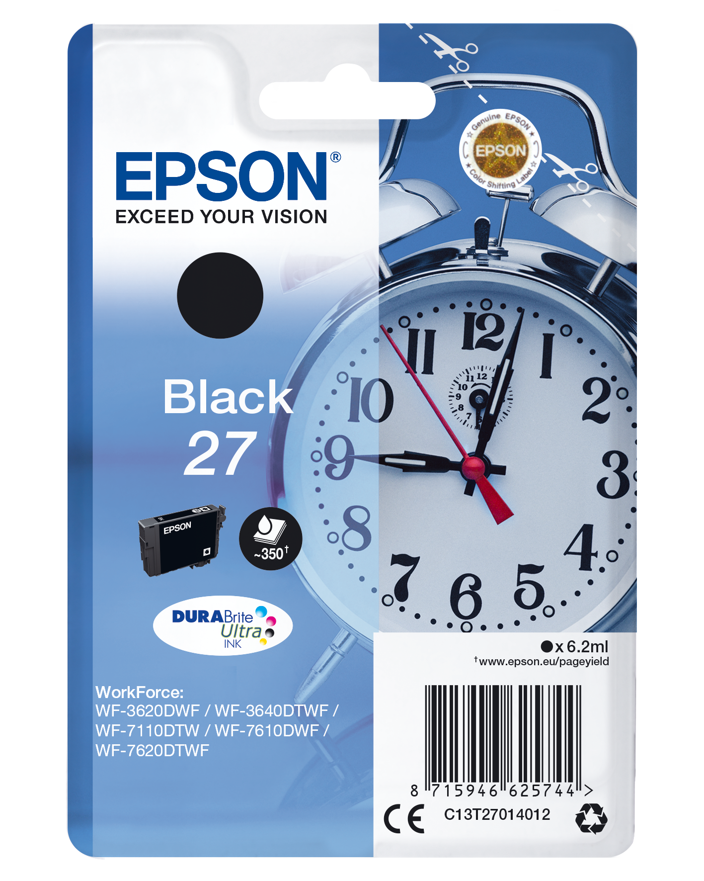 EPSON 27 / T2701 (Wecker) schwarz Druckerpatrone
