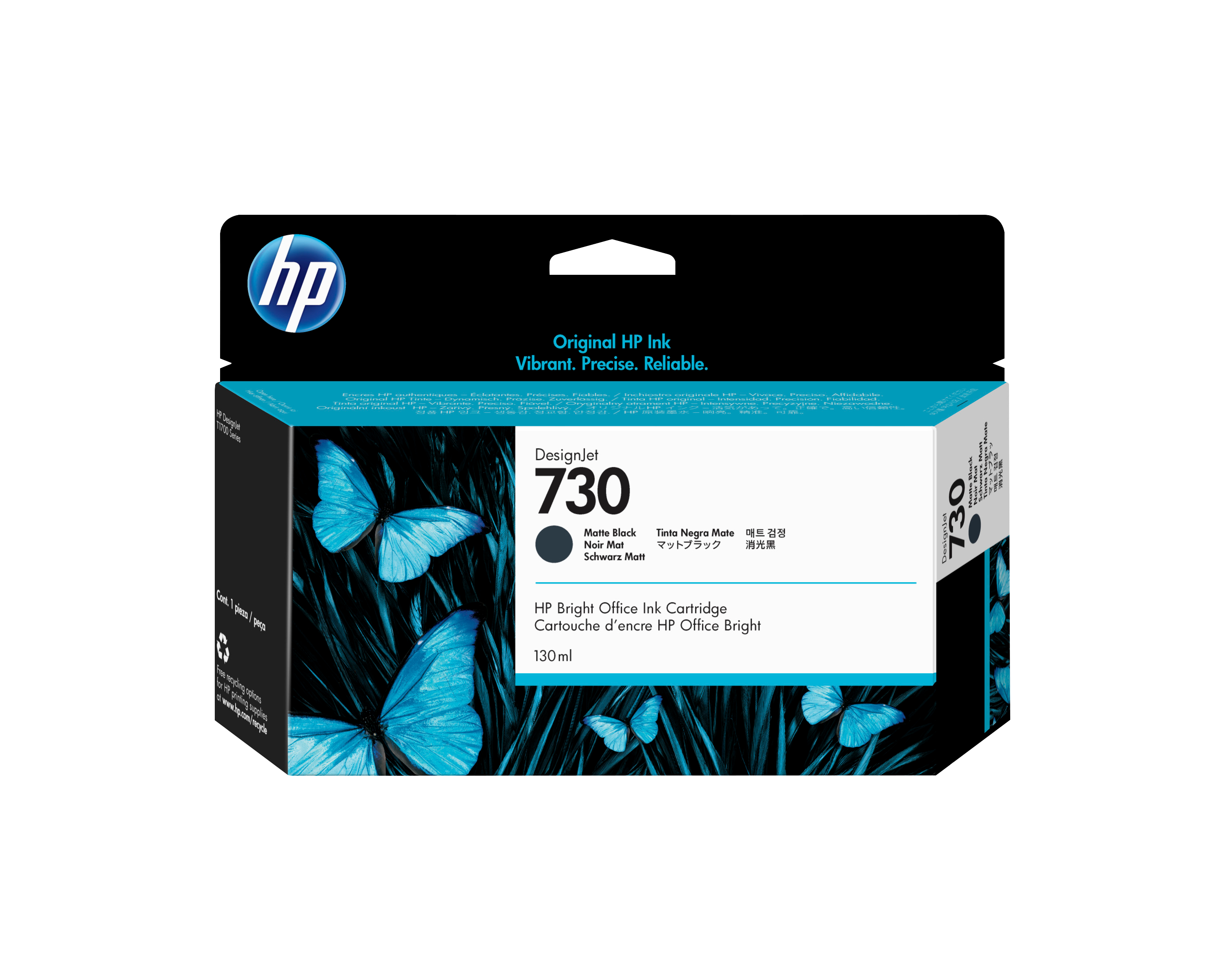 HP 730 130 ml Tinte Matt Schwarz